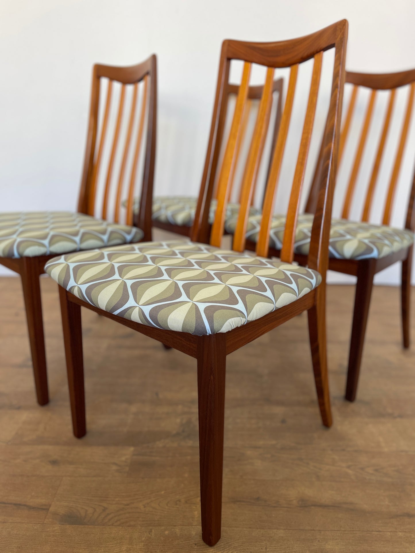 Mid-Century G Plan Dining Chairs – Set of 4, Newly Upholstered, UK Made