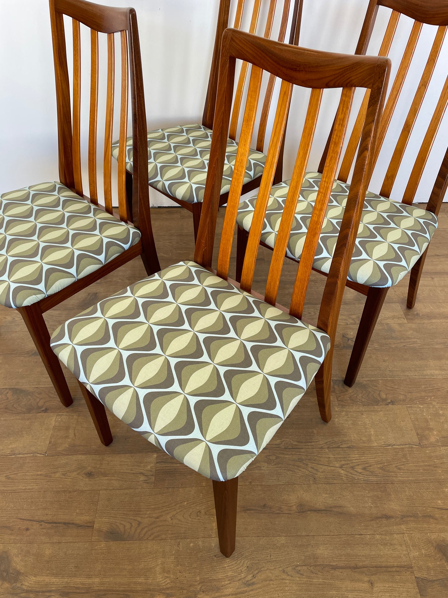 Mid-Century G Plan Dining Chairs – Set of 4, Newly Upholstered, UK Made