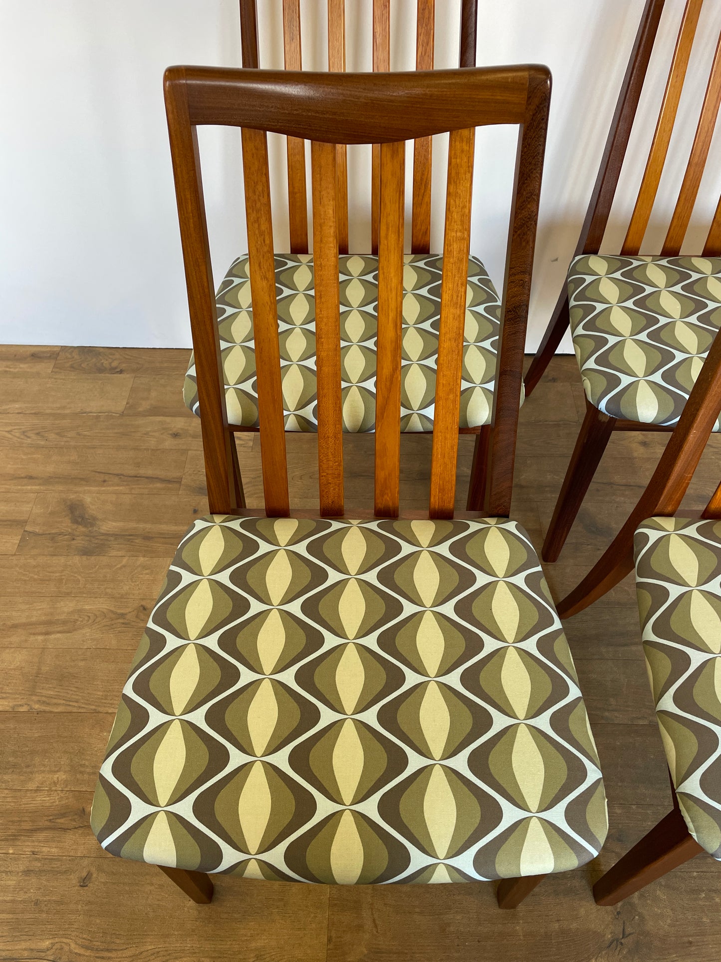 Mid-Century G Plan Dining Chairs – Set of 4, Newly Upholstered, UK Made