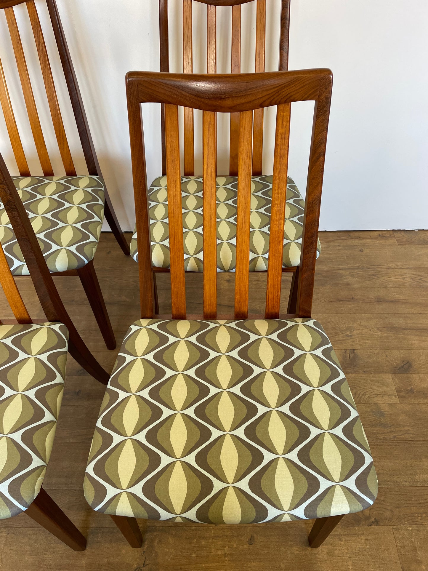 Mid-Century G Plan Dining Chairs – Set of 4, Newly Upholstered, UK Made