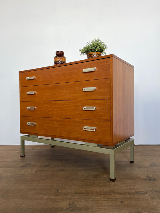 Rare Limba G Plan Chest of Drawers by Leslie Dandy | Mid-Century Modern Storage