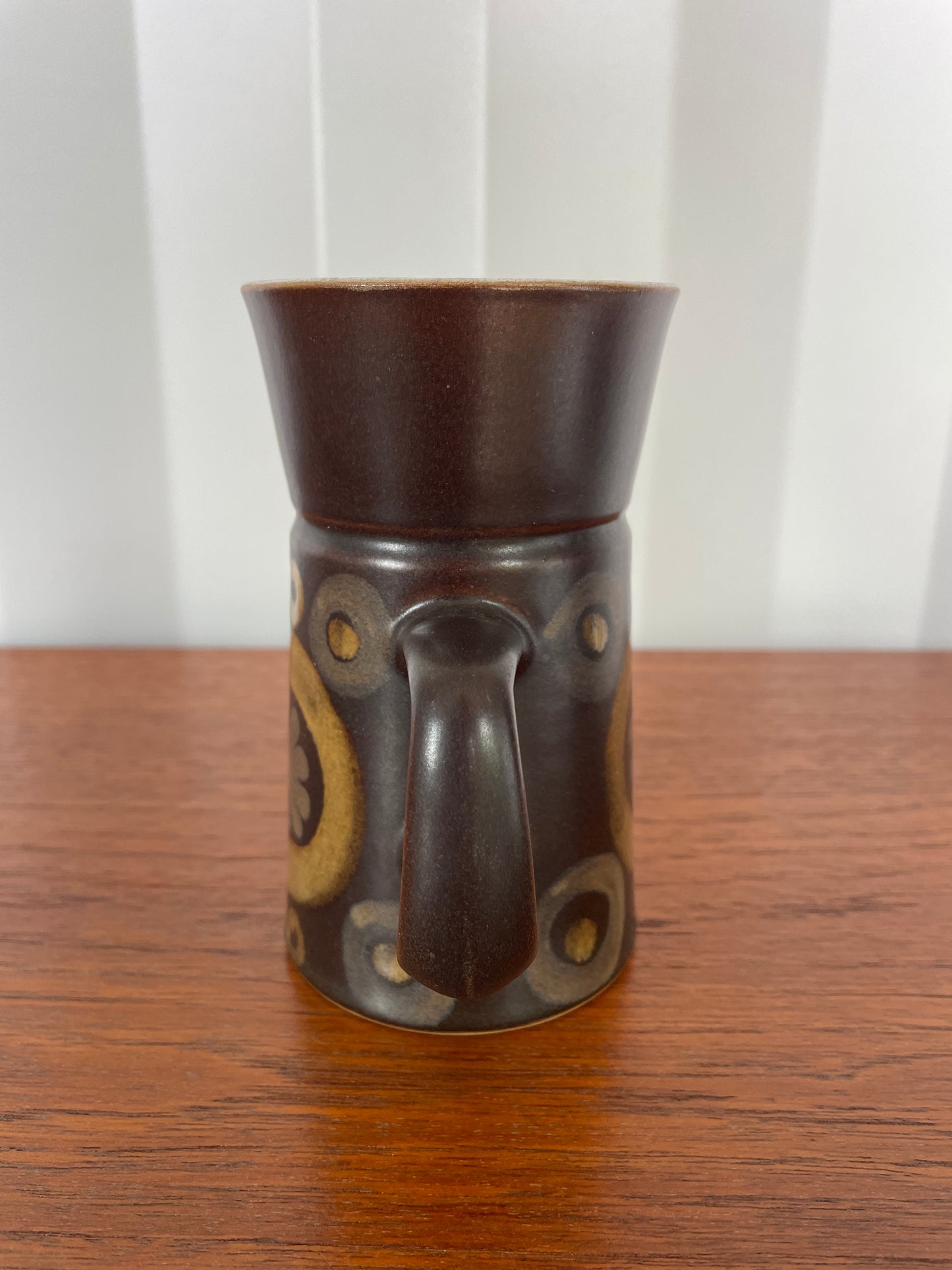Denby Arabesque Vintage Jug - Brown Mid-Century Retro 14cm tall