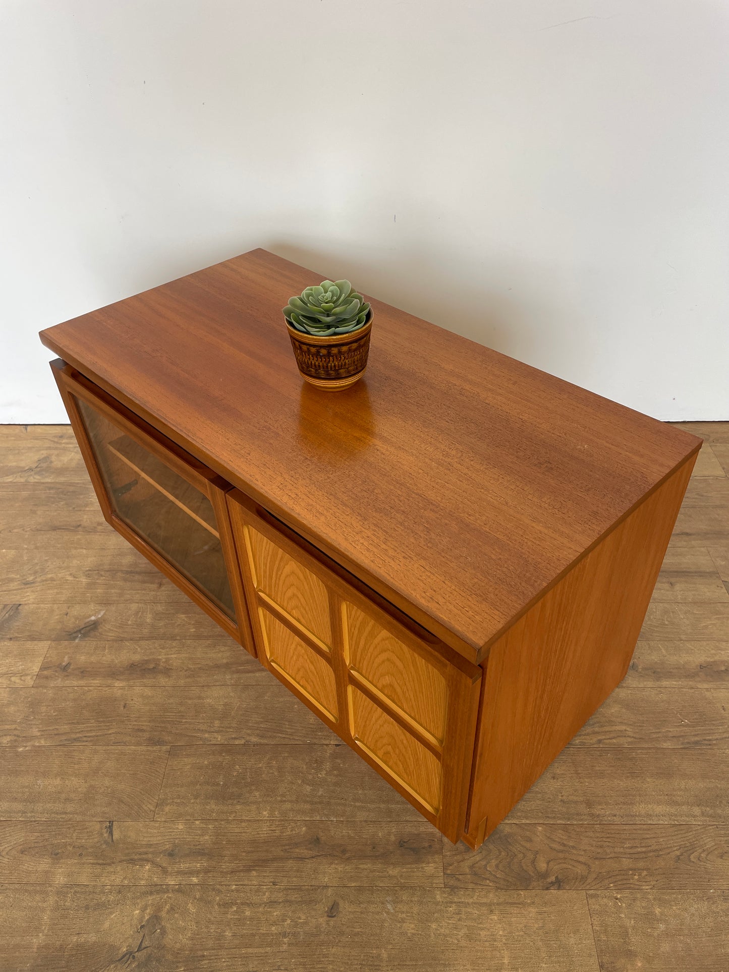 Mid-Century Nathan Teak TV Cabinet – Retro Media Unit, 1960s British Design