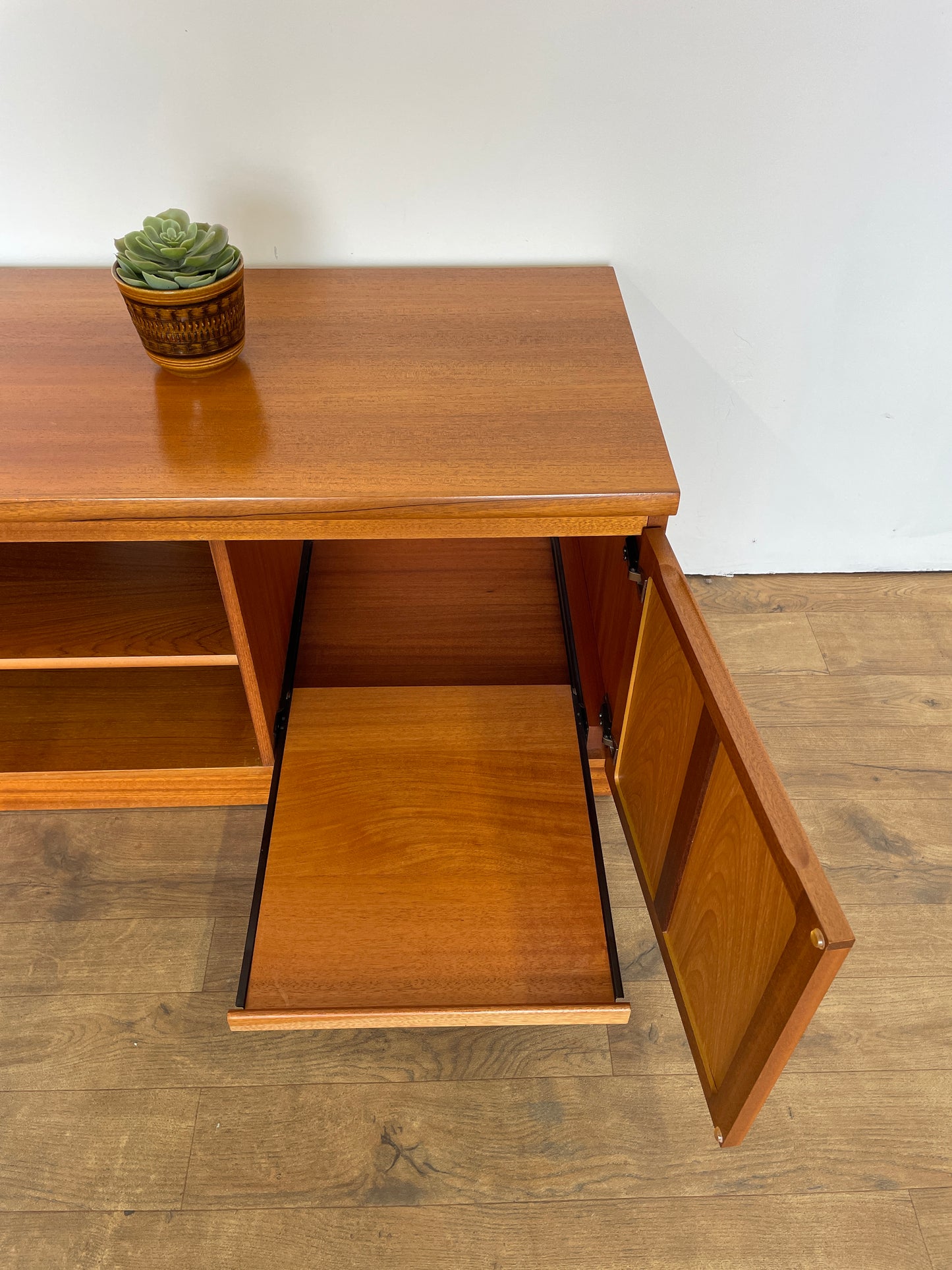 Mid-Century Nathan Teak TV Cabinet – Retro Media Unit, 1960s British Design
