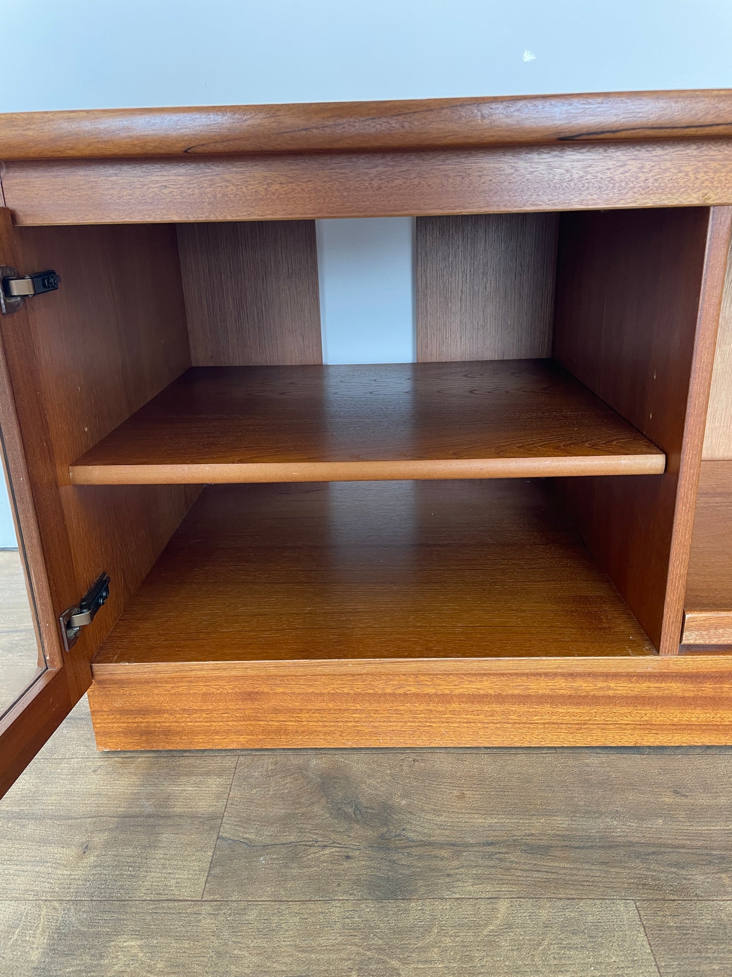 Mid-Century Nathan Teak TV Cabinet – Retro Media Unit, 1960s British Design