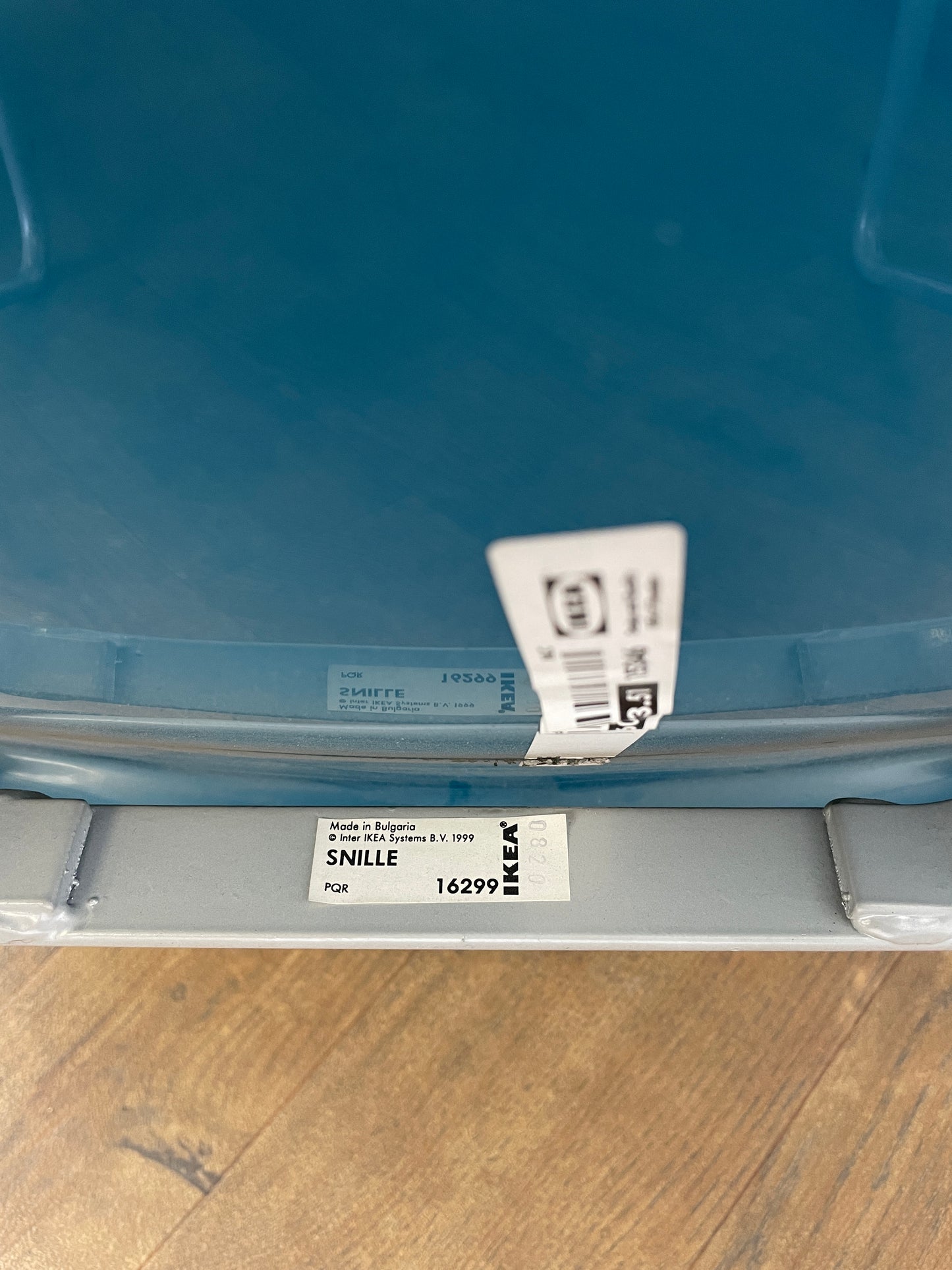Vintage IKEA Blue Plastic Sled Base Chair | Retro Scandinavian Mid-Century Modern Design