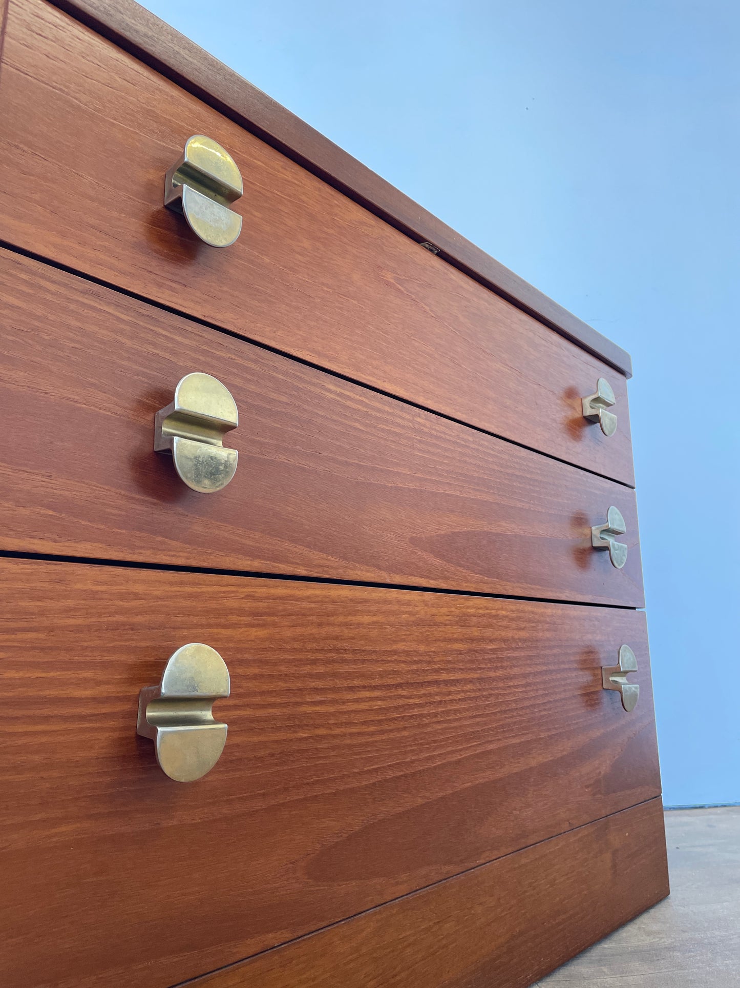 Mid-Century Teak Stag 3-Drawer Chest of Drawers | Vintage Storage Furniture