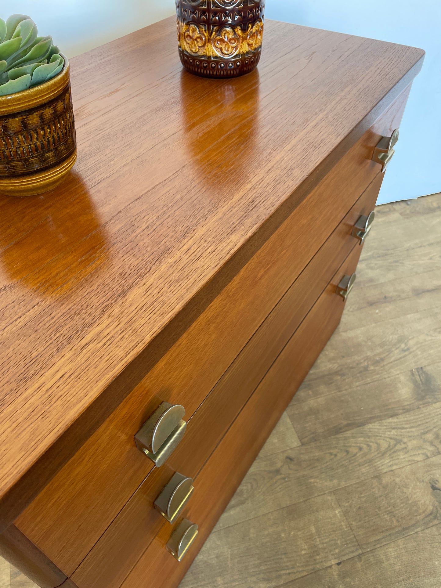 Mid-Century Teak Stag 3-Drawer Chest of Drawers | Vintage Storage Furniture