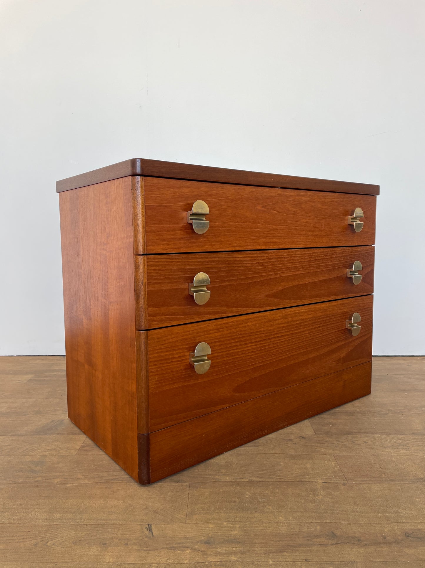 Mid-Century Teak Stag 3-Drawer Chest of Drawers | Vintage Storage Furniture