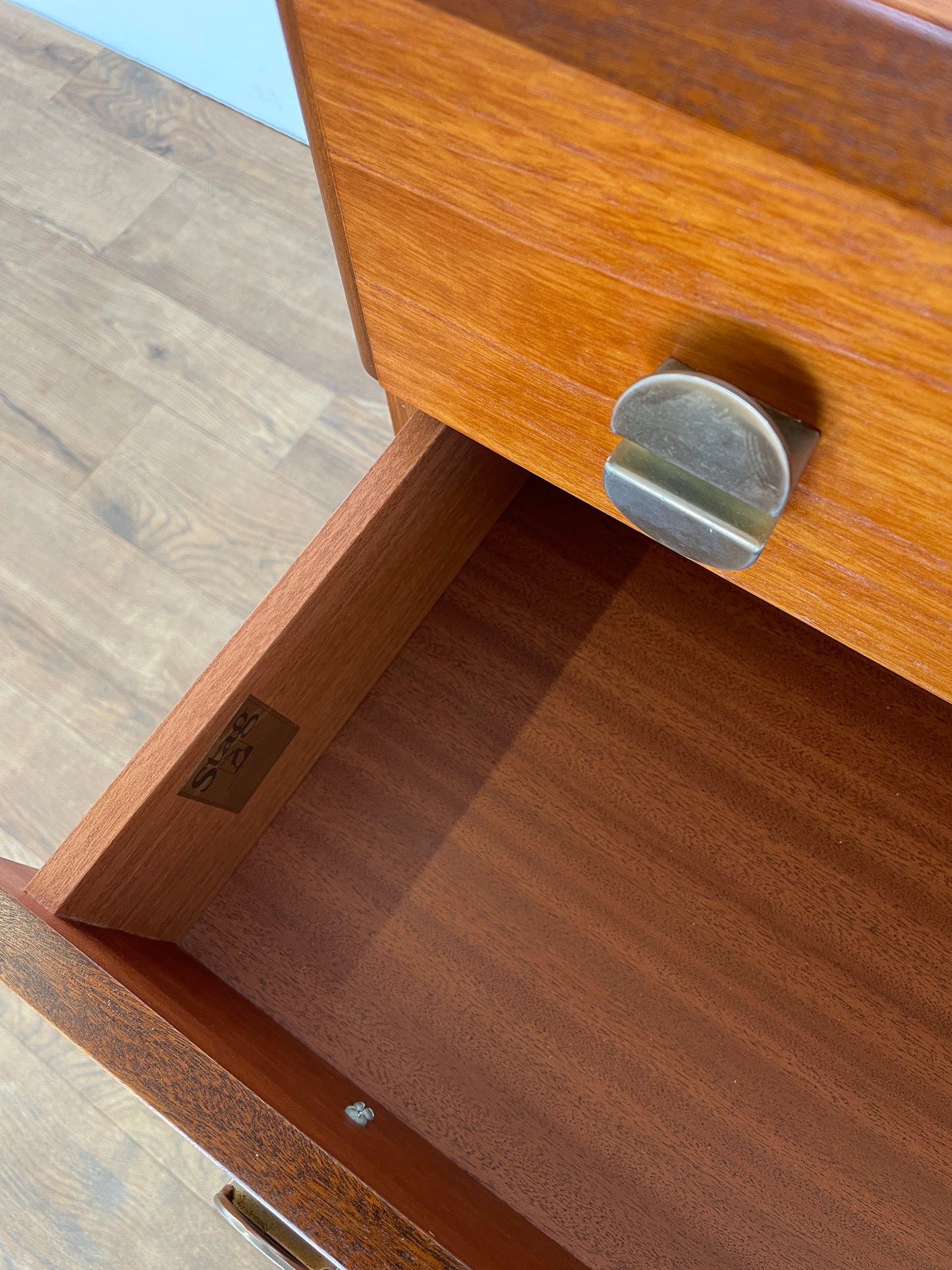 Mid-Century Teak Stag 3-Drawer Chest of Drawers | Vintage Storage Furniture
