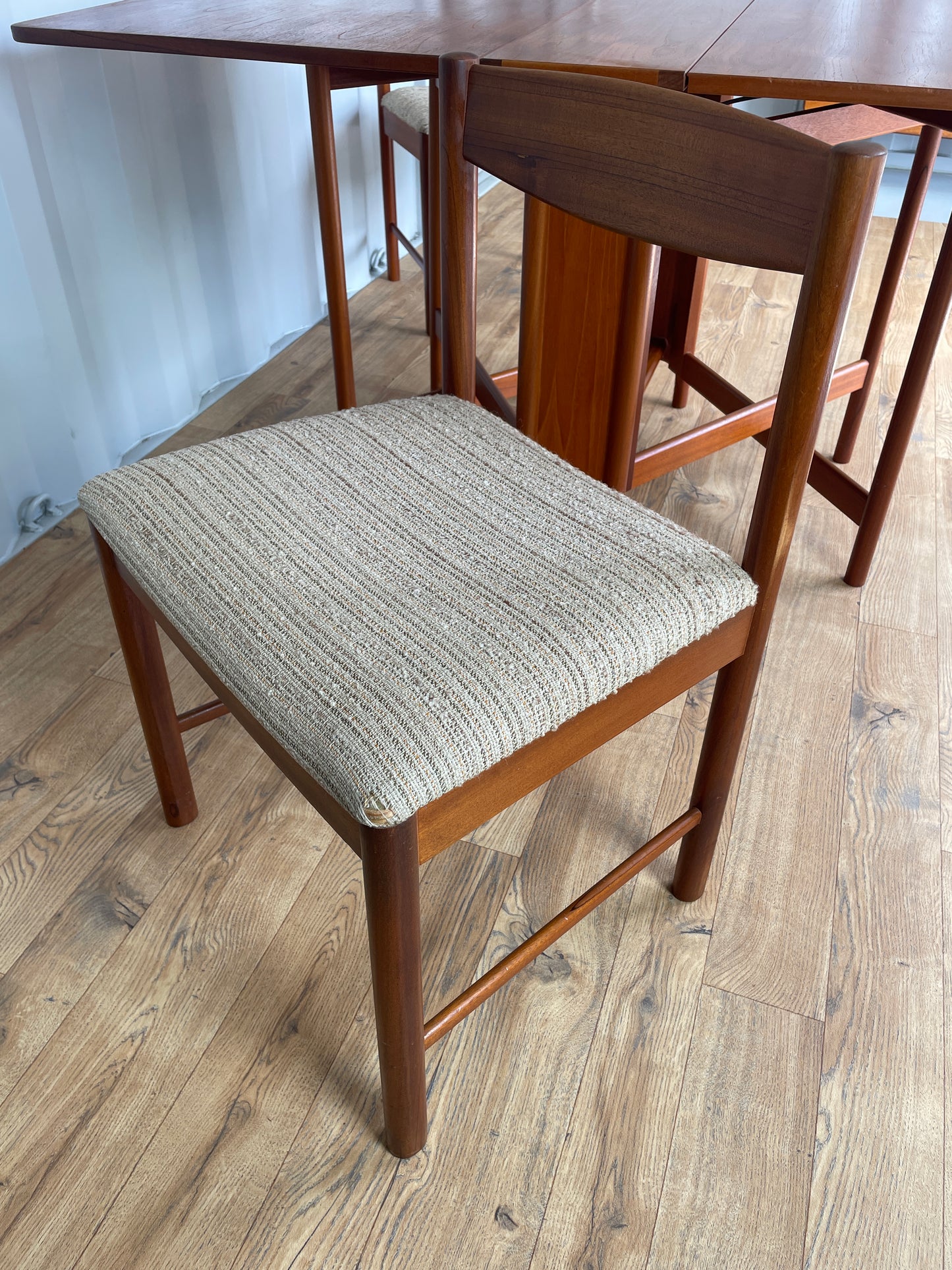 McIntosh Drop Leaf Table & 4 Chairs - Mid-Century Vintage Retro Teak