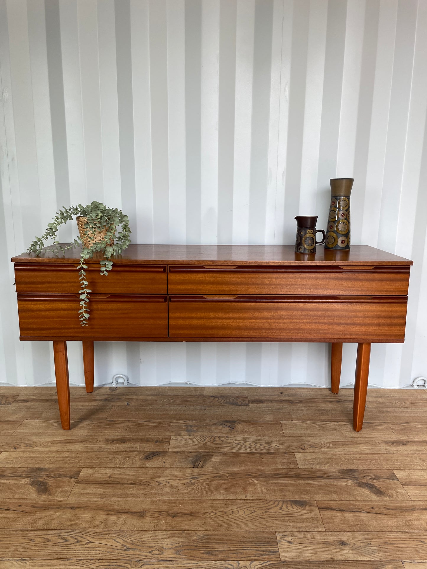 Teak Mid-Century Sideboard - Vintage Retro Storage Chest TV Unit