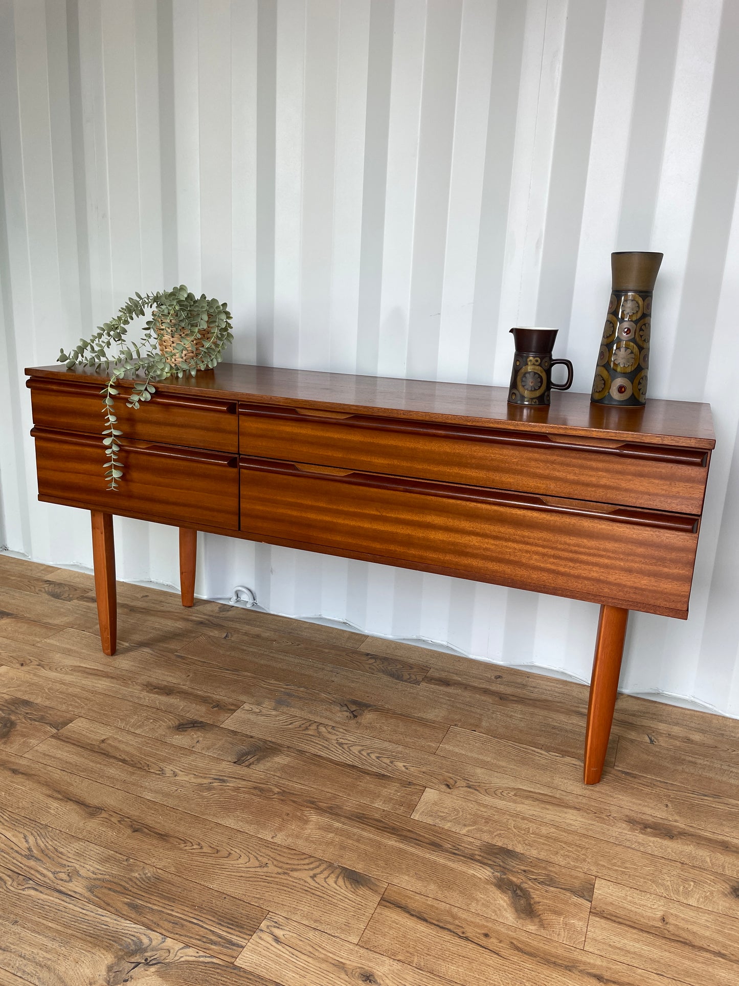 Teak Mid-Century Sideboard - Vintage Retro Storage Chest TV Unit