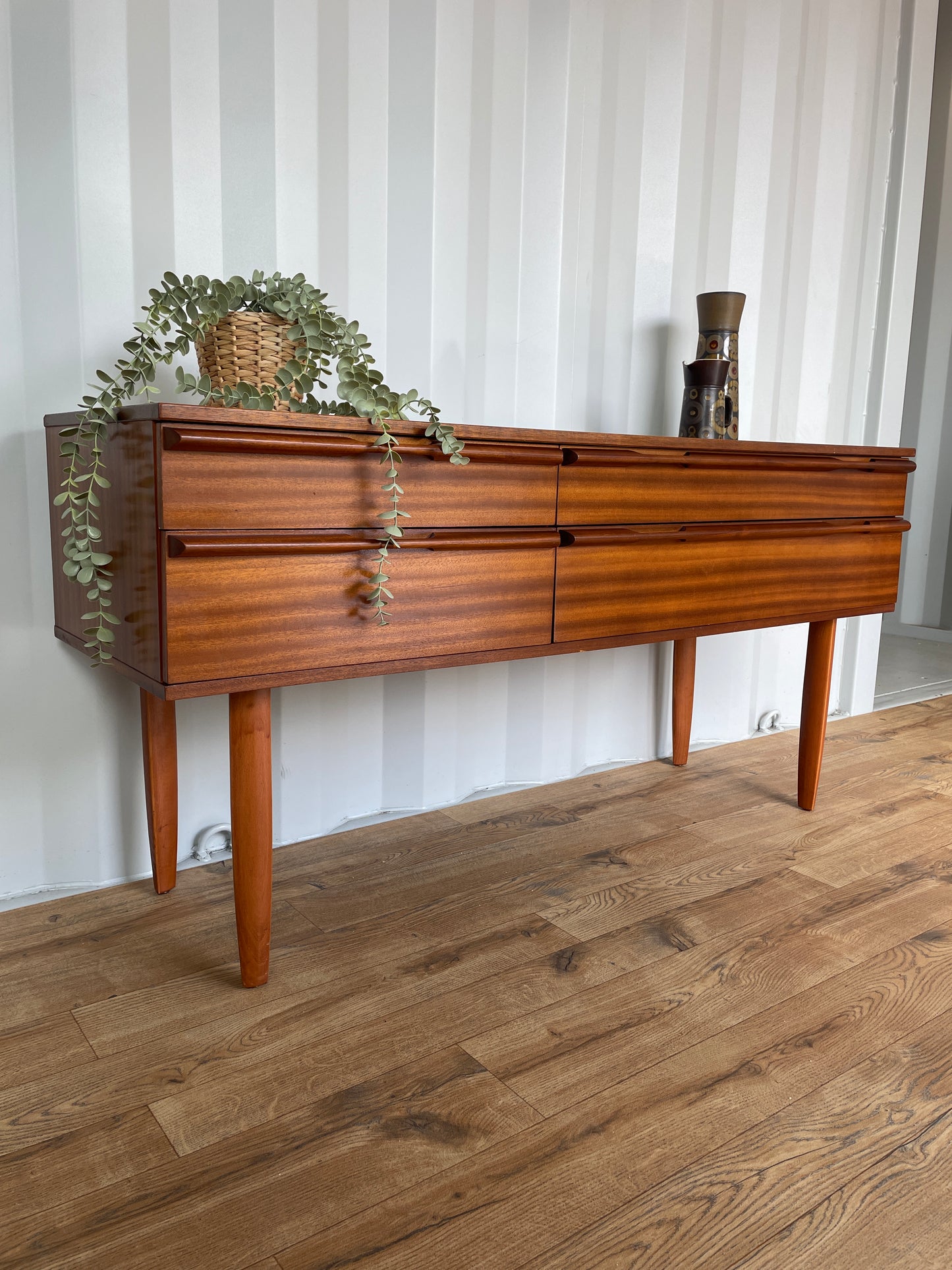 Teak Mid-Century Sideboard - Vintage Retro Storage Chest TV Unit