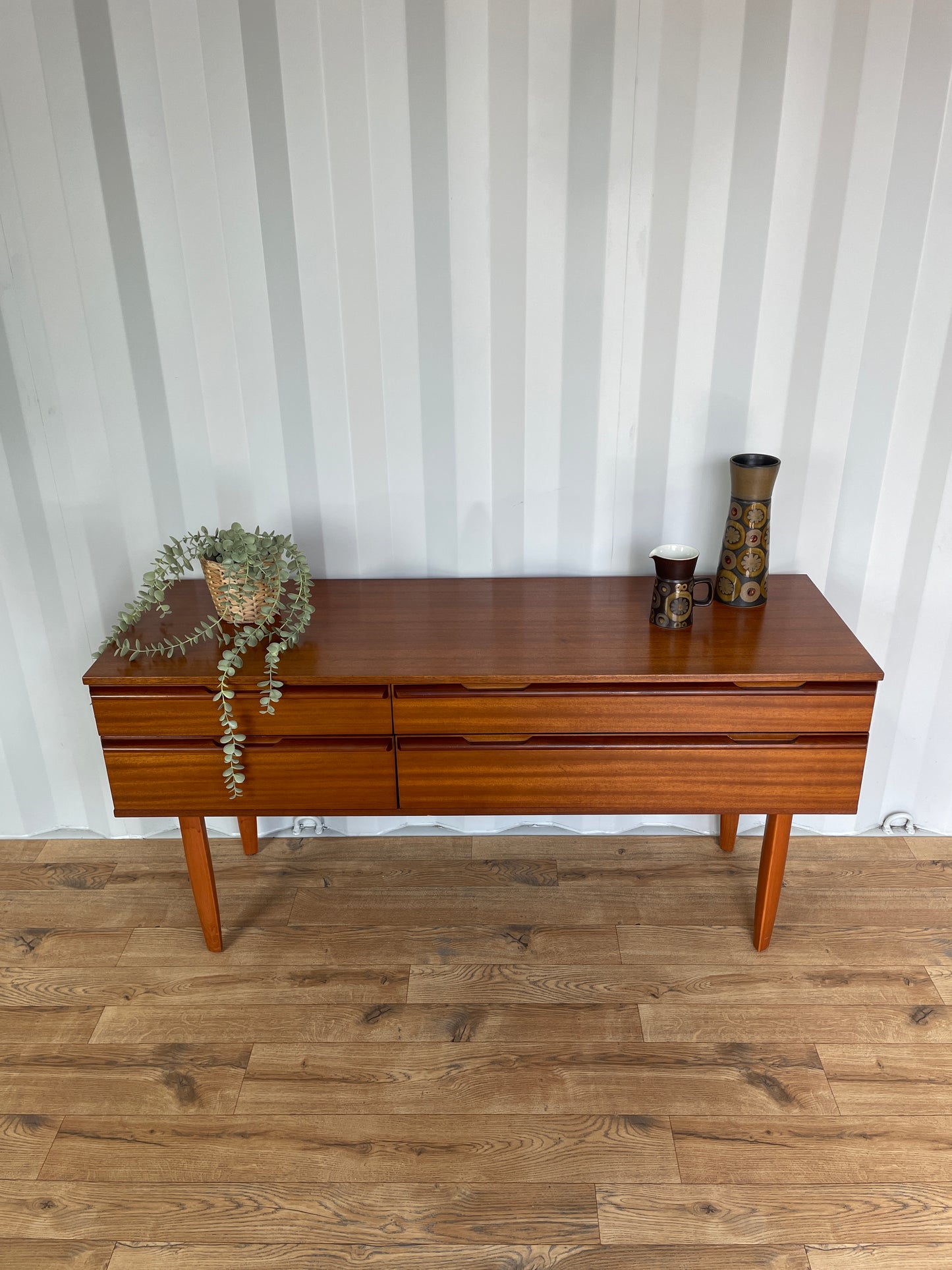 Teak Mid-Century Sideboard - Vintage Retro Storage Chest TV Unit