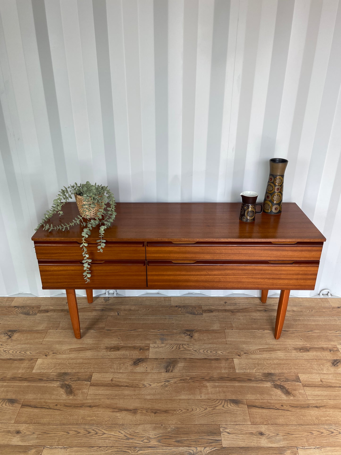 Teak Mid-Century Sideboard - Vintage Retro Storage Chest TV Unit