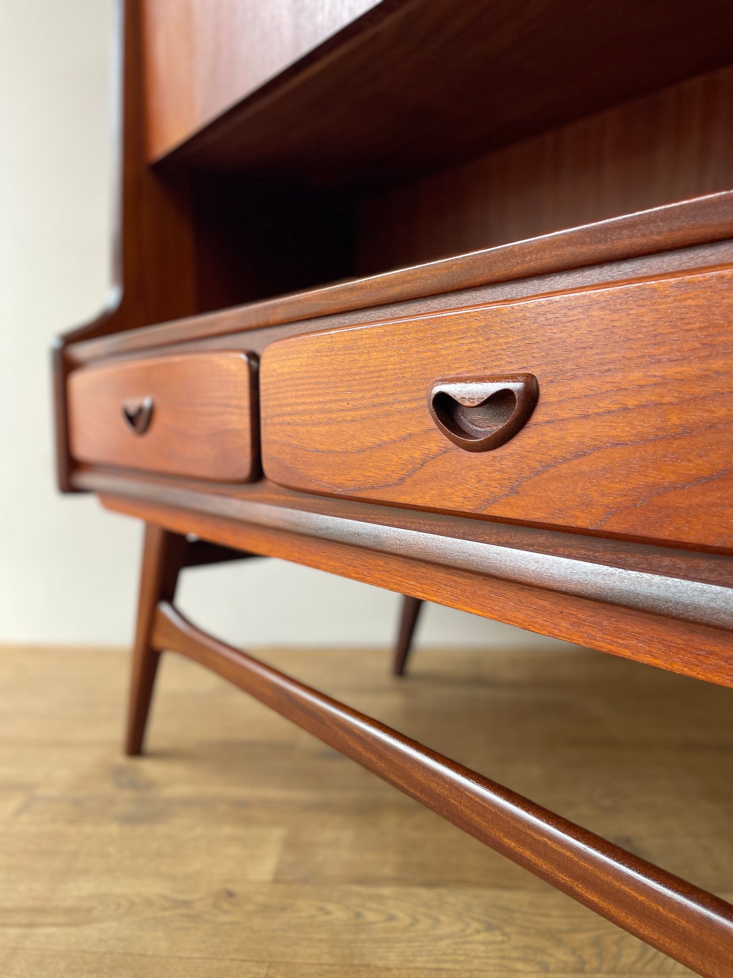 Louis Van Teeffelen for WeBe Teak Highboard Sideboard – Dutch Mid-Century Modern