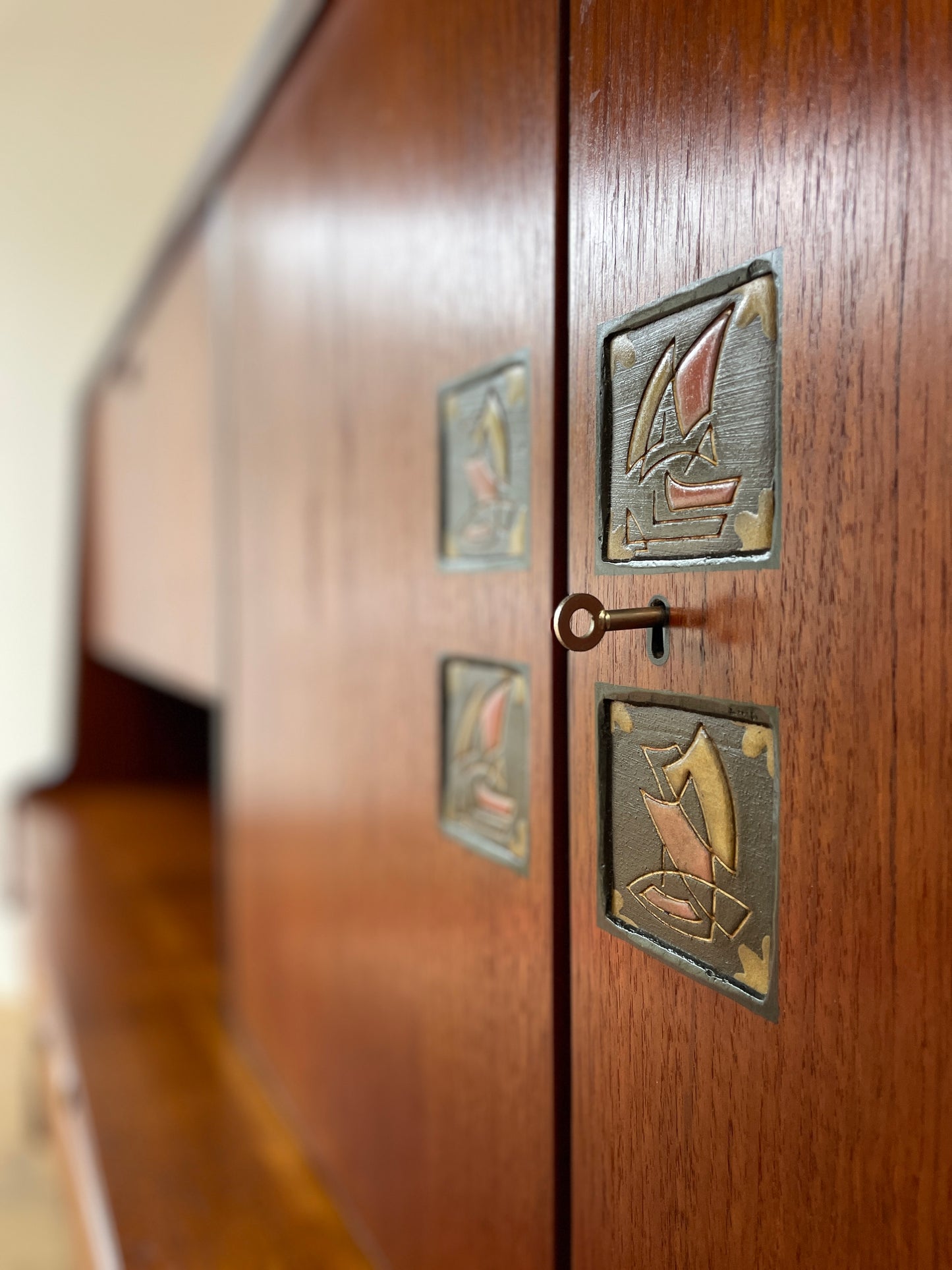 Louis Van Teeffelen for WeBe Teak Highboard Sideboard – Dutch Mid-Century Modern