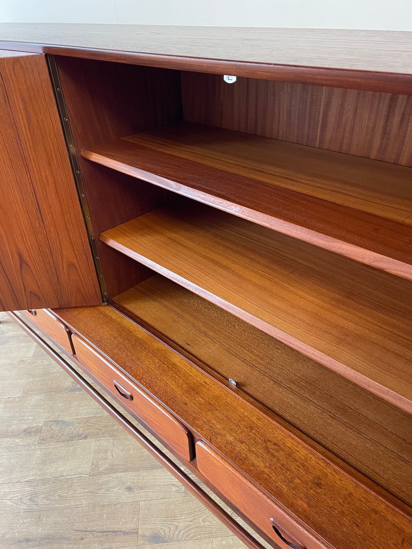 Louis Van Teeffelen for WeBe Teak Highboard Sideboard – Dutch Mid-Century Modern