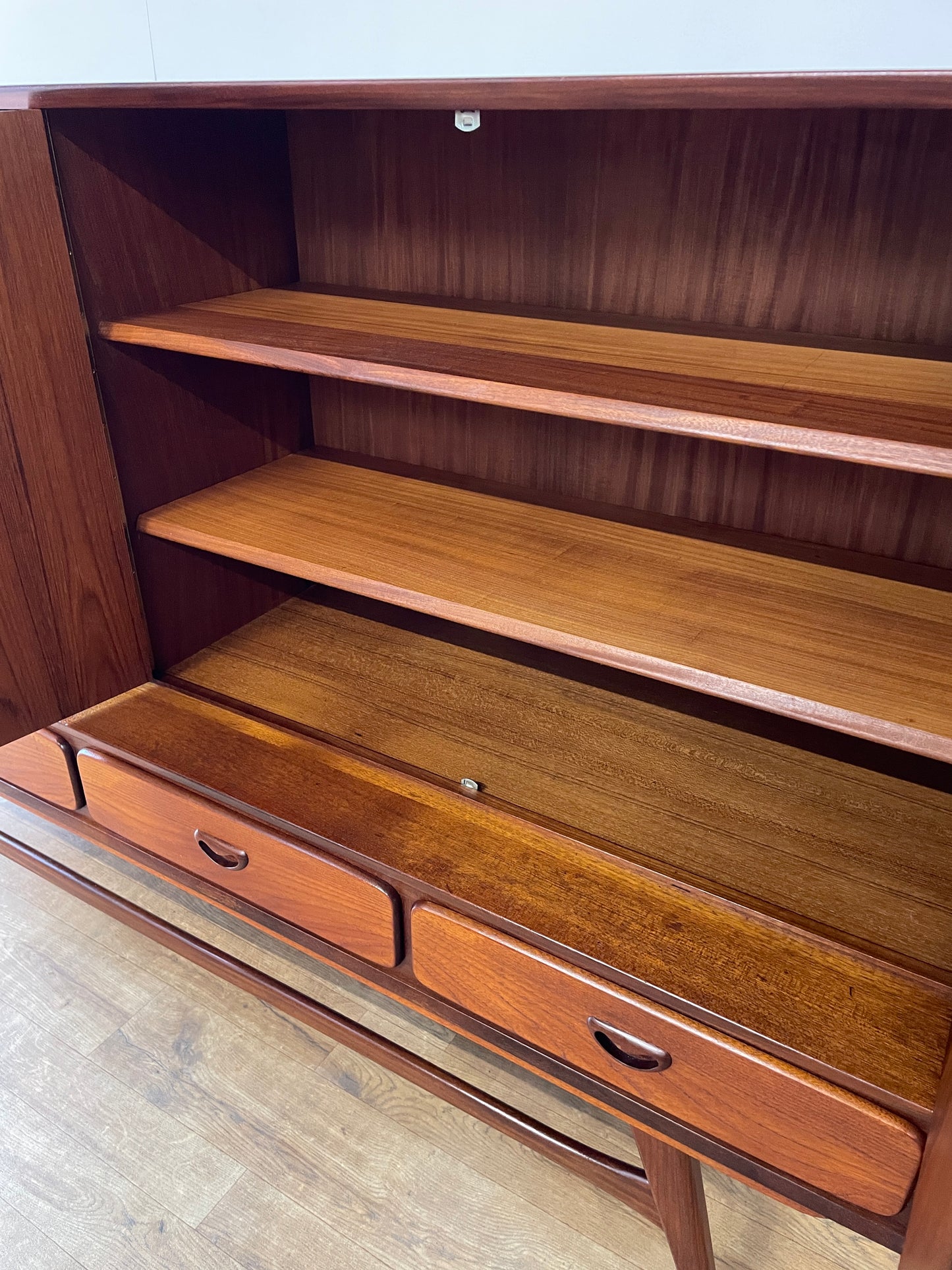 Louis Van Teeffelen for WeBe Teak Highboard Sideboard – Dutch Mid-Century Modern