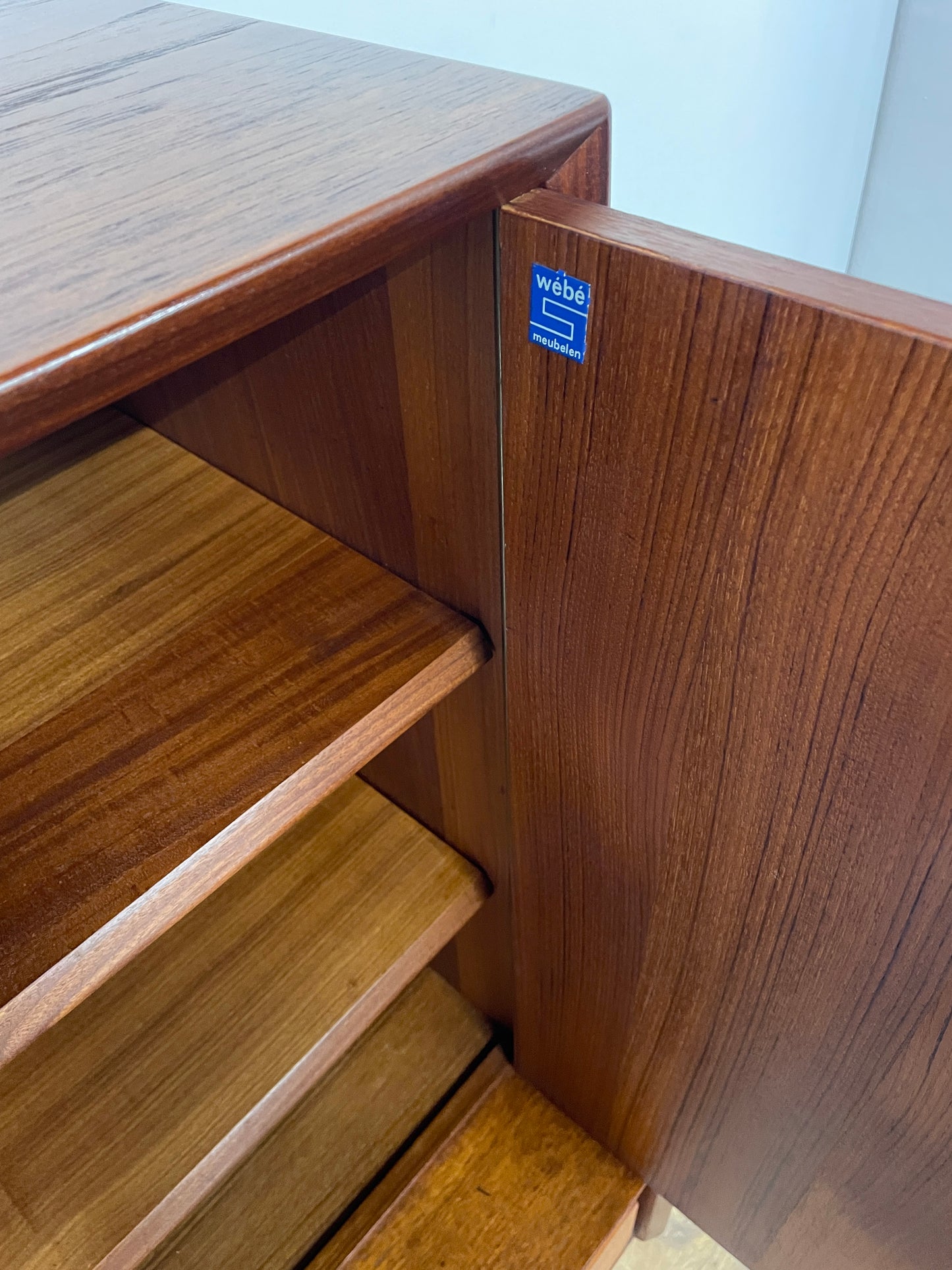 Louis Van Teeffelen for WeBe Teak Highboard Sideboard – Dutch Mid-Century Modern