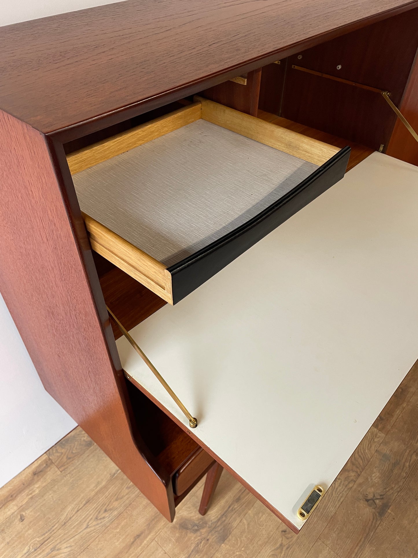 Louis Van Teeffelen for WeBe Teak Highboard Sideboard – Dutch Mid-Century Modern