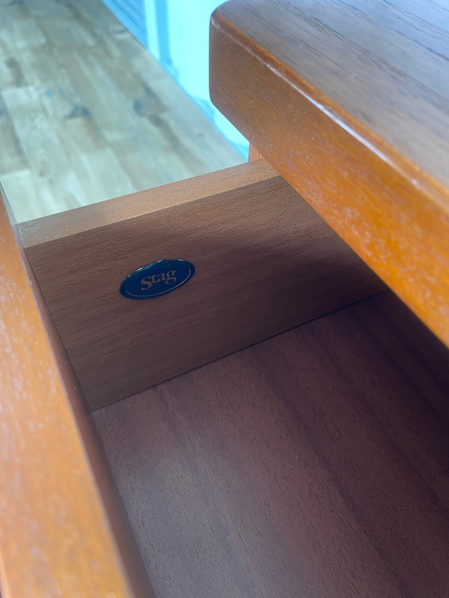 Stag Bedside Chest / Cabinet - Mid-Century Storage