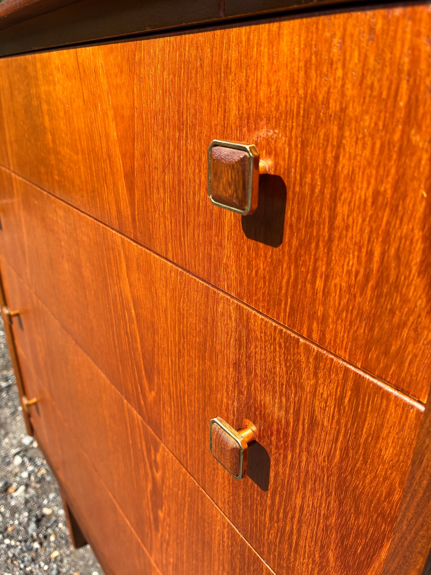 Mid-Century Teak Sideboard by Homeworthy| 6 Drawer Danish Style| Retro Vintage Chest of Drawers