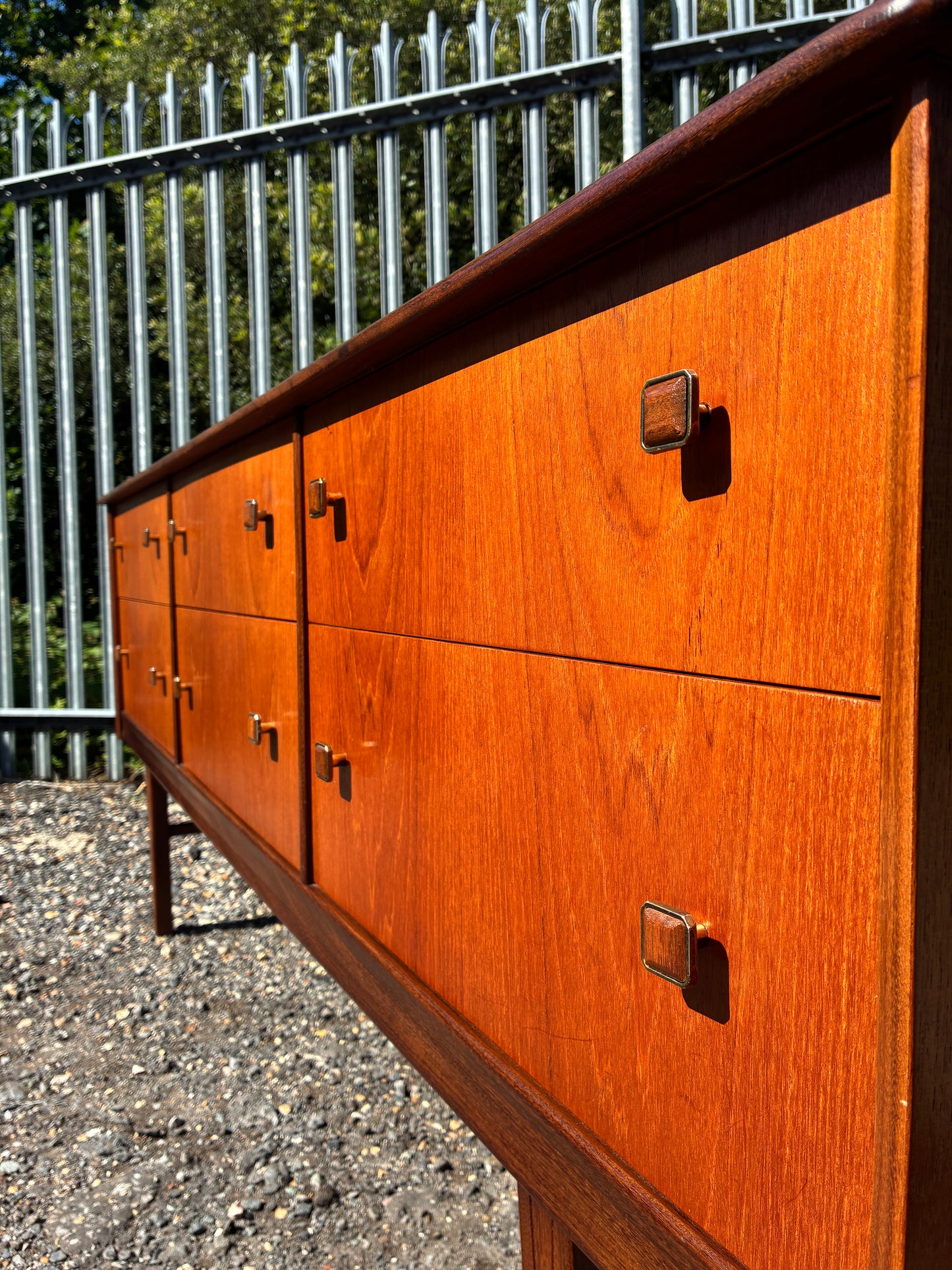 Mid-Century Teak Sideboard by Homeworthy| 6 Drawer Danish Style| Retro Vintage Chest of Drawers
