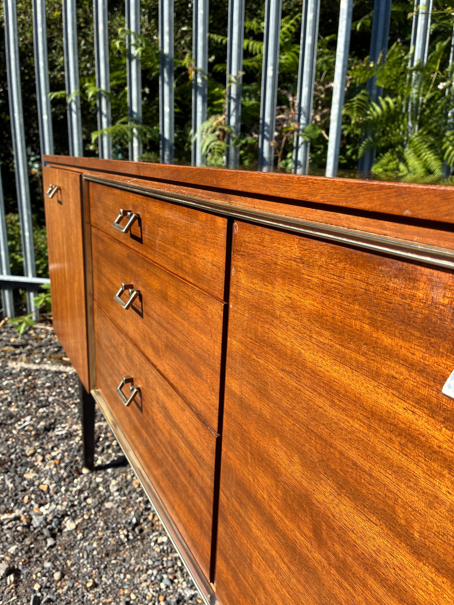 Nathan Mid-Century Sideboard | Vintage British Credenza | Drinks Cabinet | 184cm Retro Storage