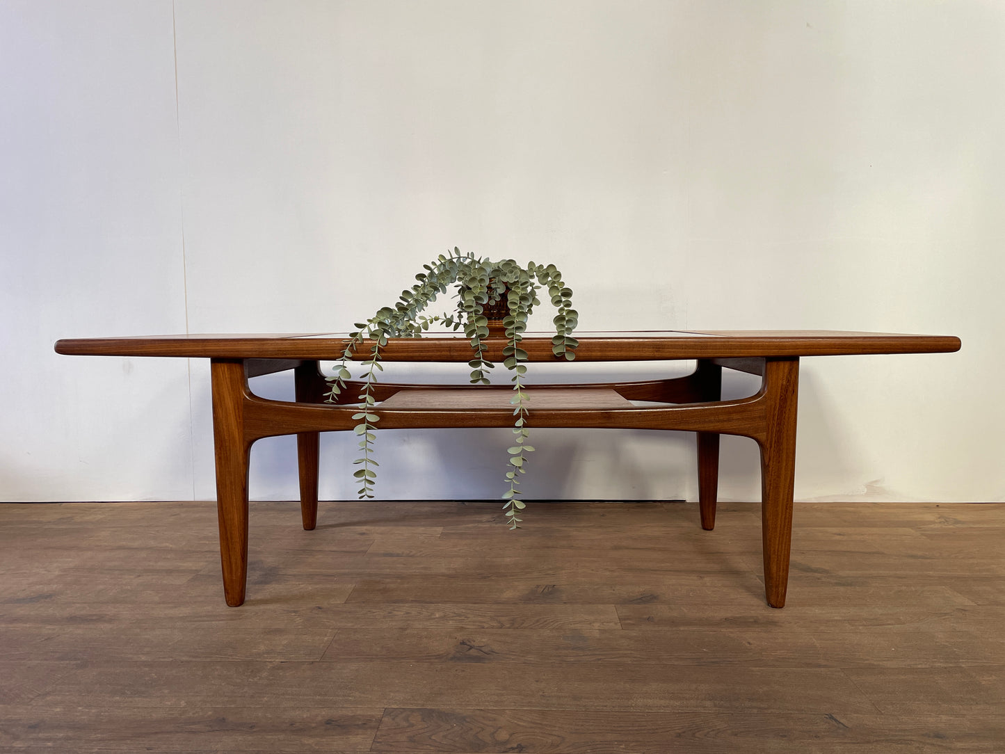 Mid-Century G Plan Teak Coffee Table with Glass Top | Vintage 1960s British Design