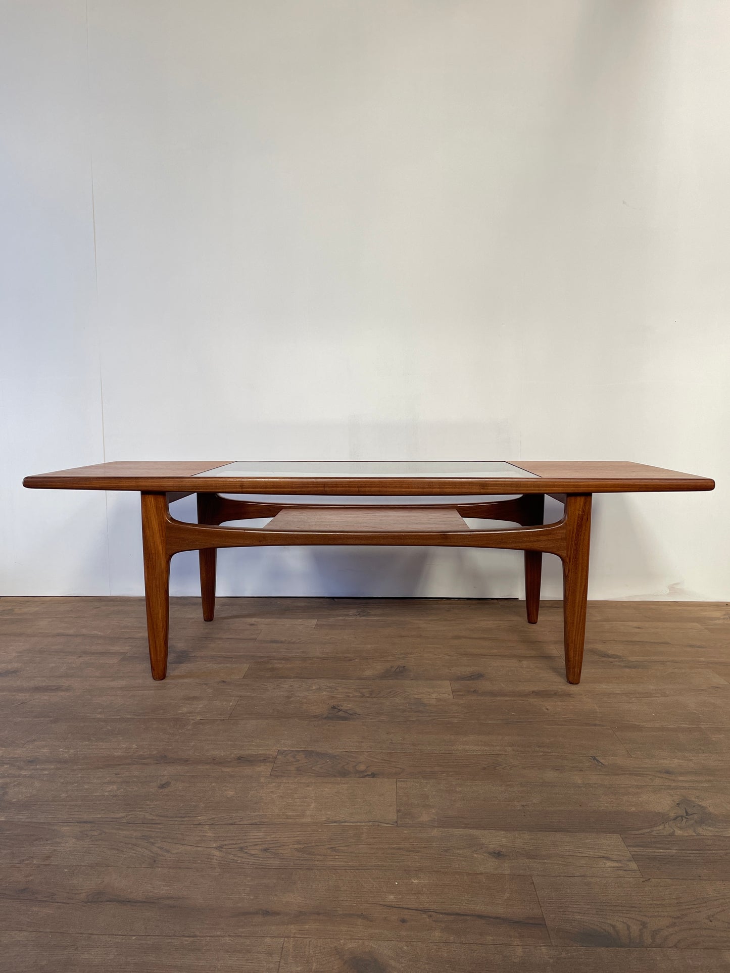 Mid-Century G Plan Teak Coffee Table with Glass Top | Vintage 1960s British Design