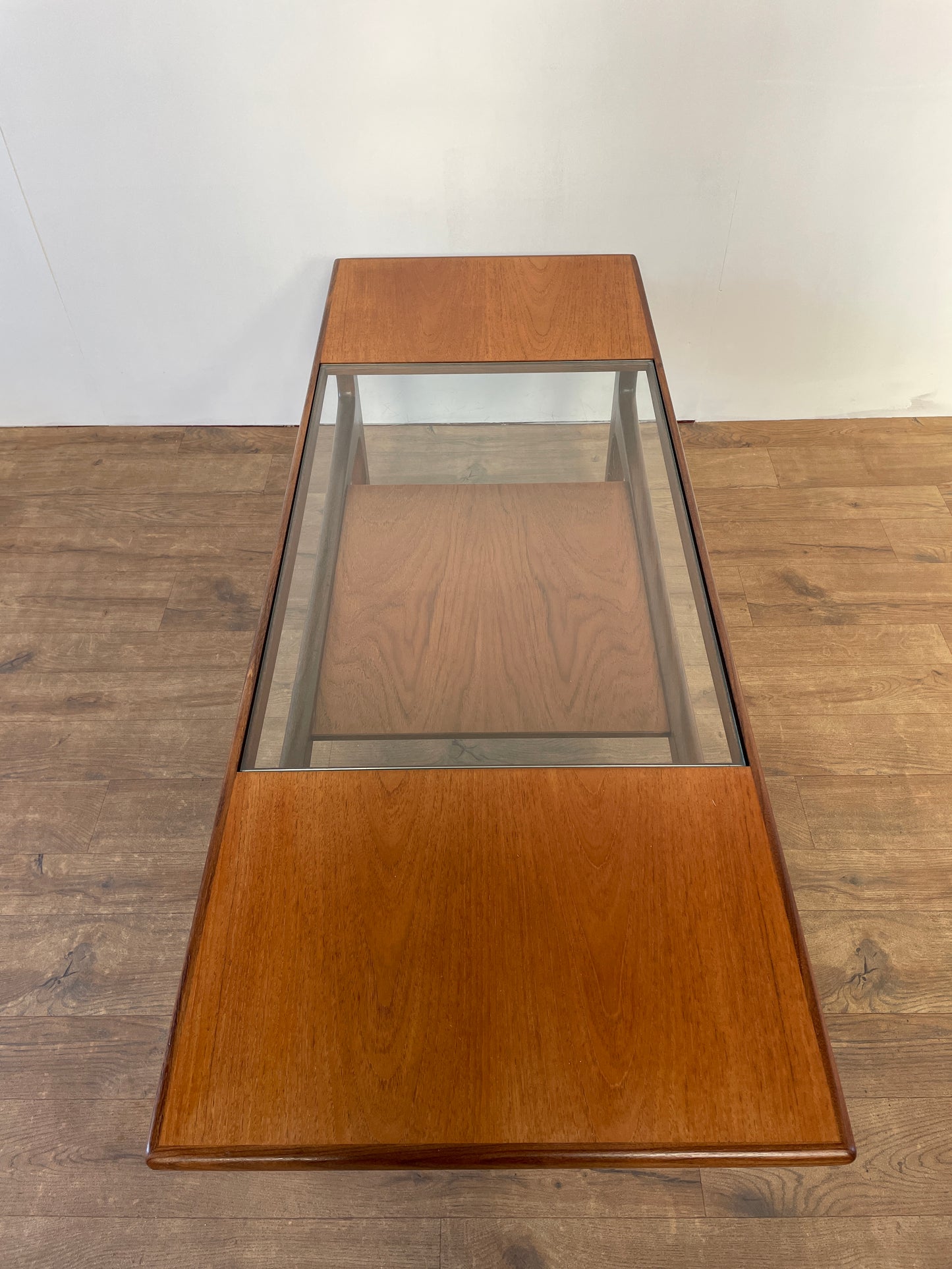 Mid-Century G Plan Teak Coffee Table with Glass Top | Vintage 1960s British Design