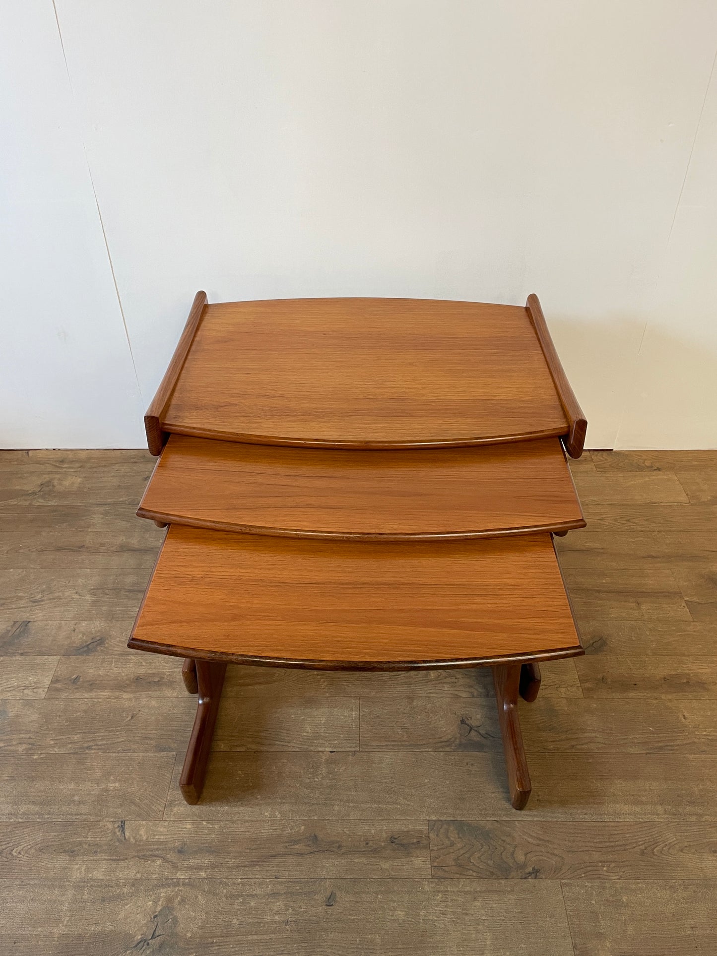Mid-Century Teak G Plan Nest of 3 Tables – Large Vintage Danish-Style Side Tables