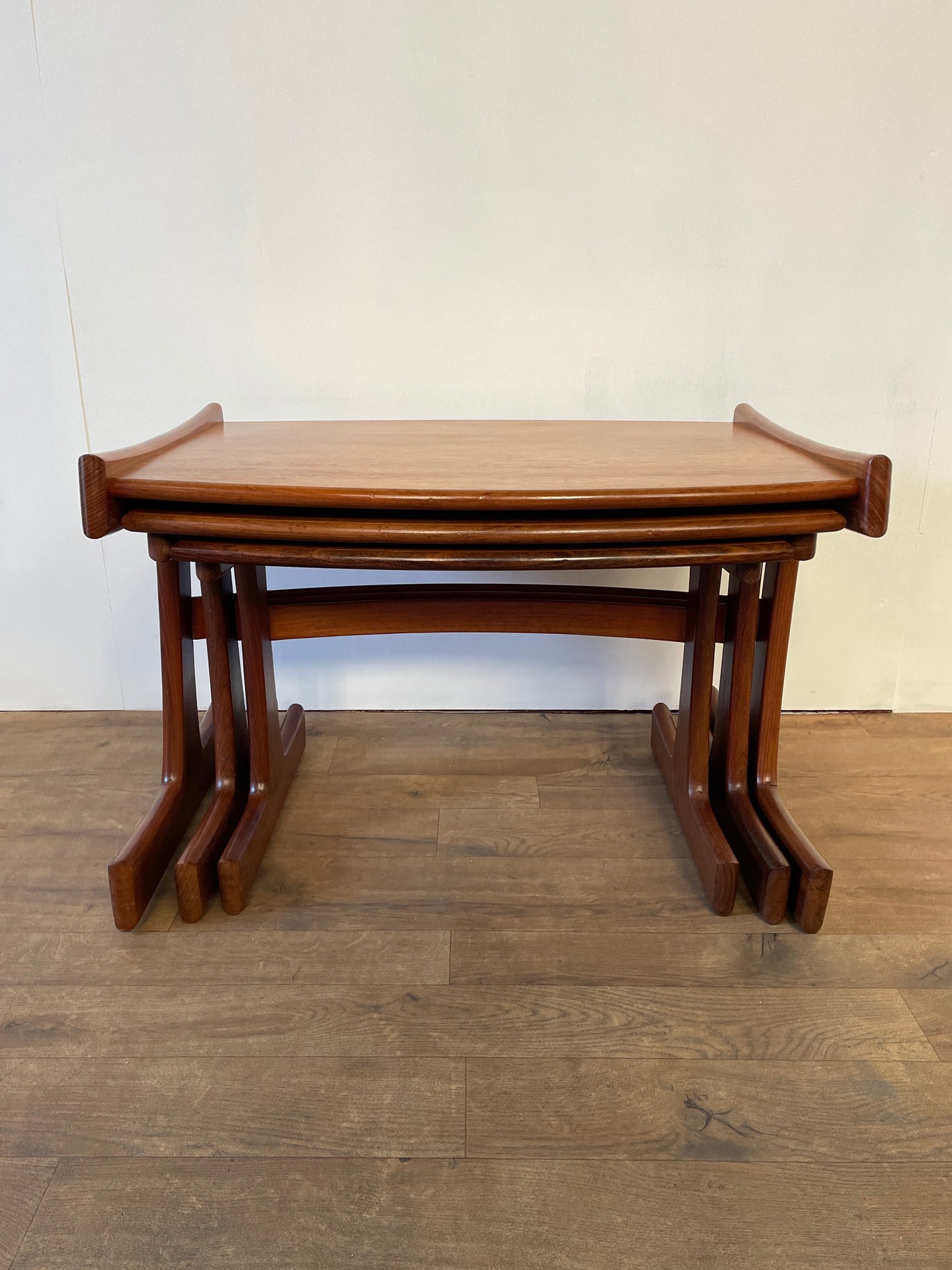 Mid-Century Teak G Plan Nest of 3 Tables – Large Vintage Danish-Style Side Tables