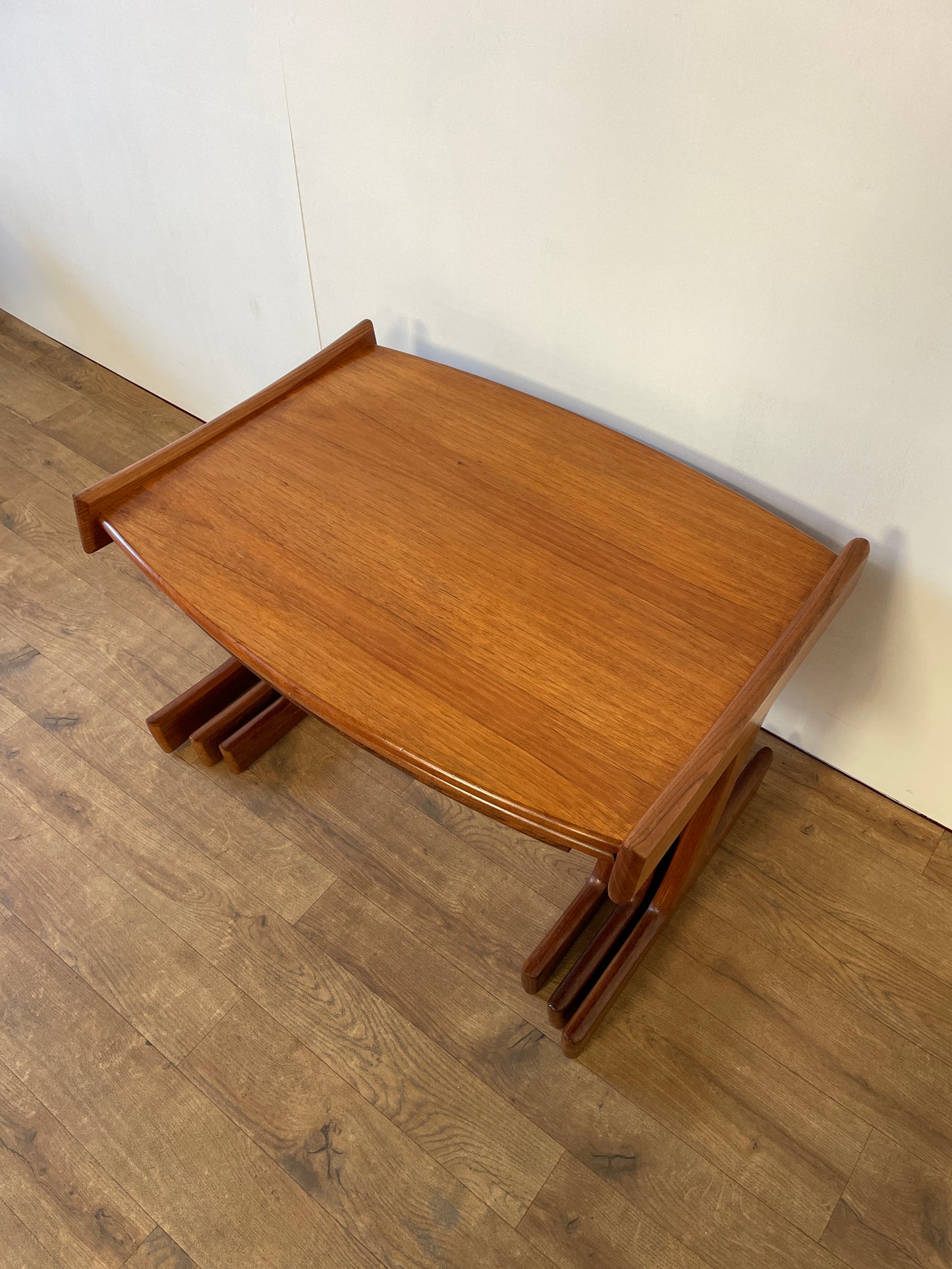 Mid-Century Teak G Plan Nest of 3 Tables – Large Vintage Danish-Style Side Tables