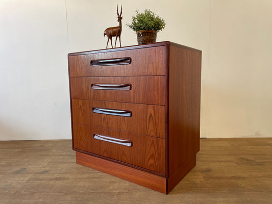 Mid-Century Teak G Plan 4-Drawer Chest | Vintage Fresco Bedroom Storage