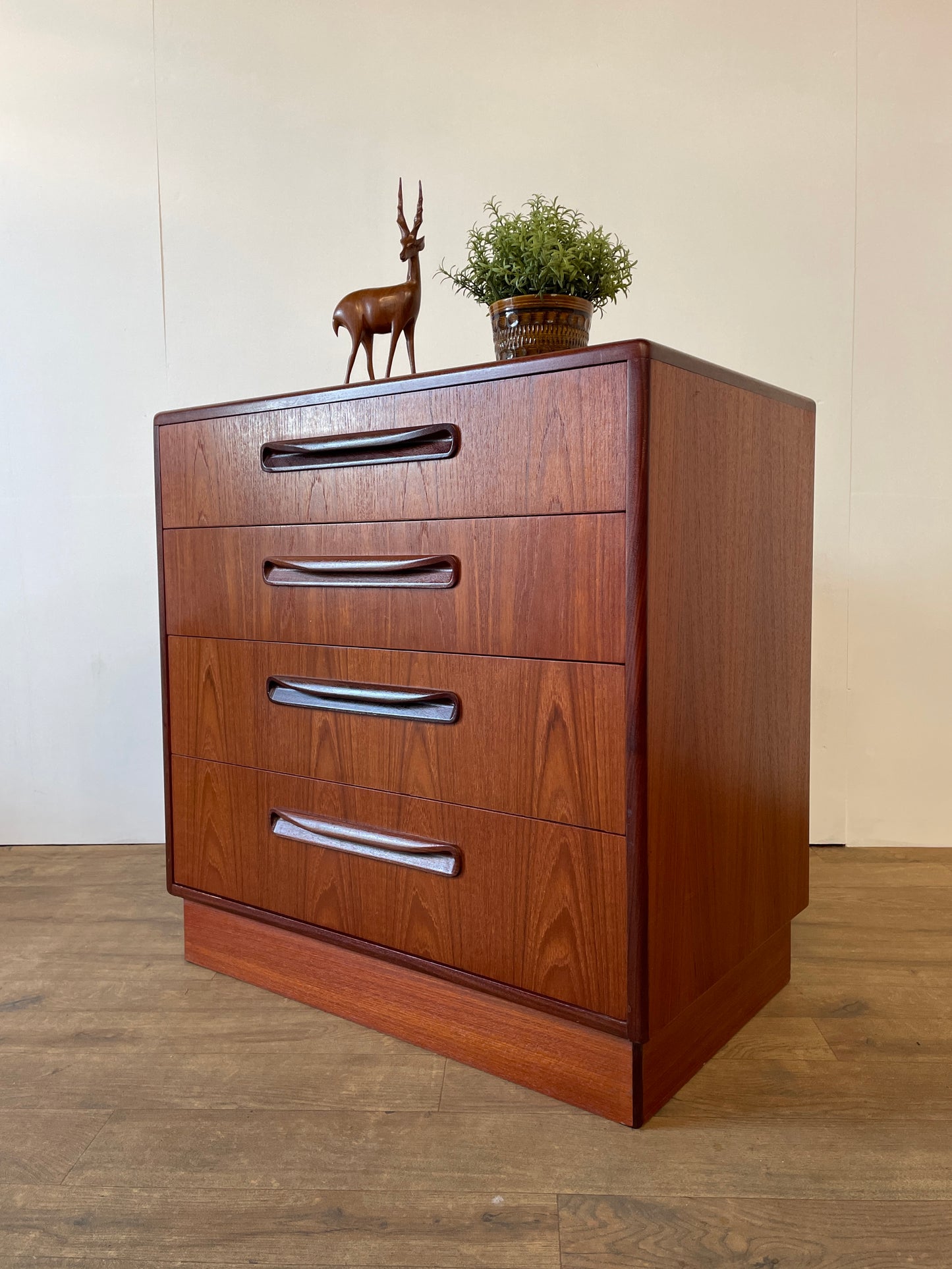 Mid-Century Teak G Plan 4-Drawer Chest | Vintage Fresco Bedroom Storage