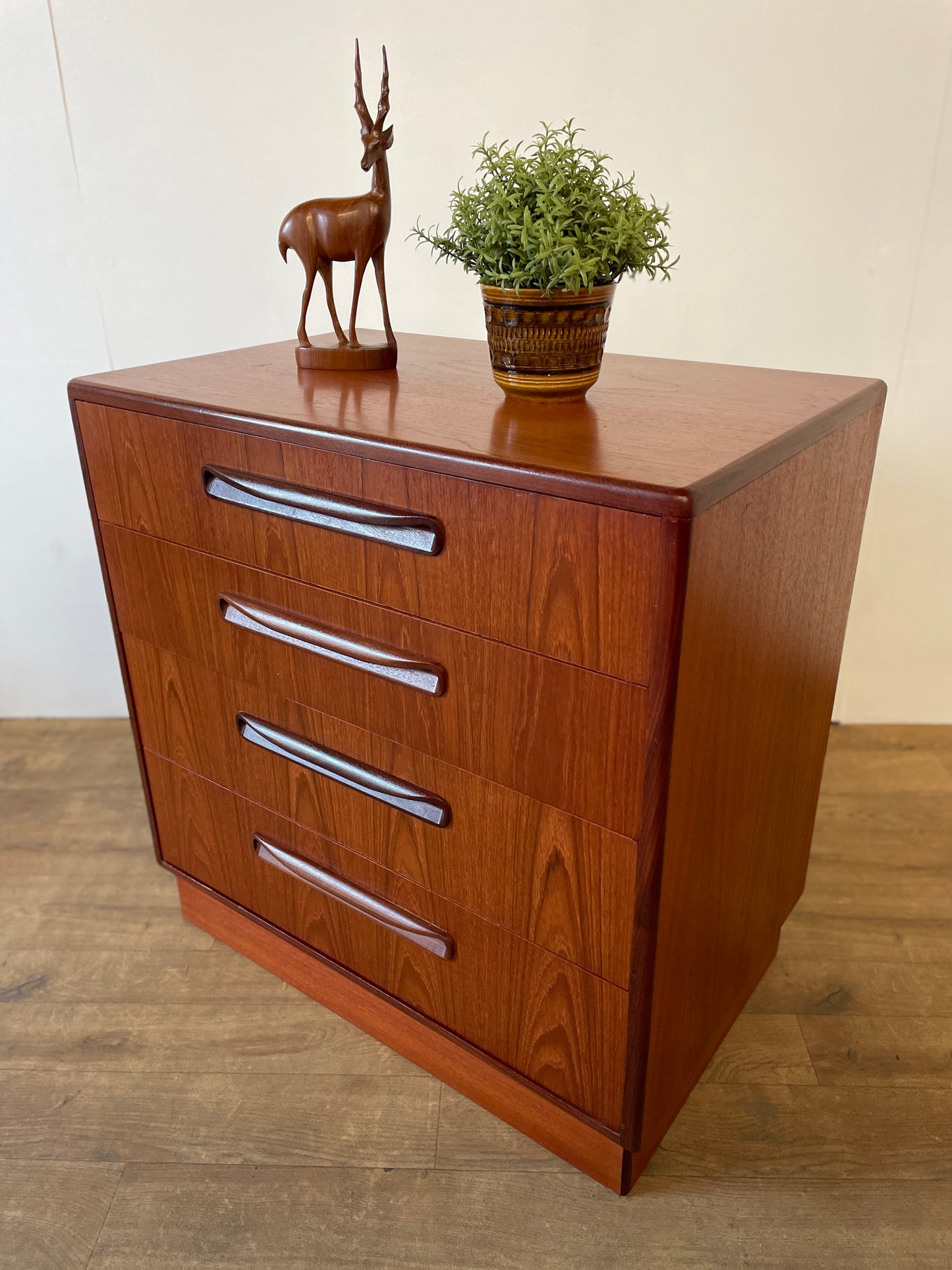 Mid-Century Teak G Plan 4-Drawer Chest | Vintage Fresco Bedroom Storage