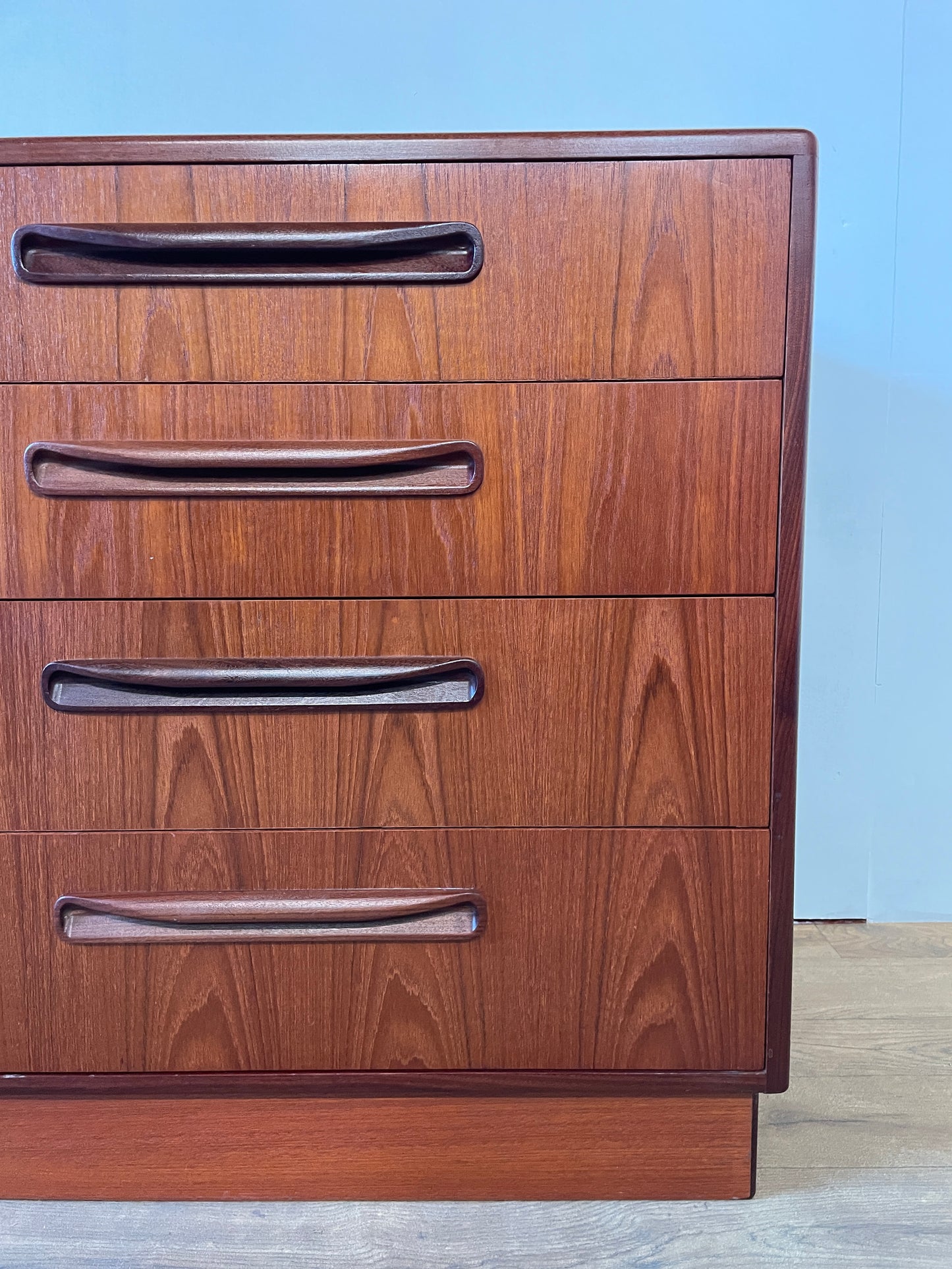 Mid-Century Teak G Plan 4-Drawer Chest | Vintage Fresco Bedroom Storage