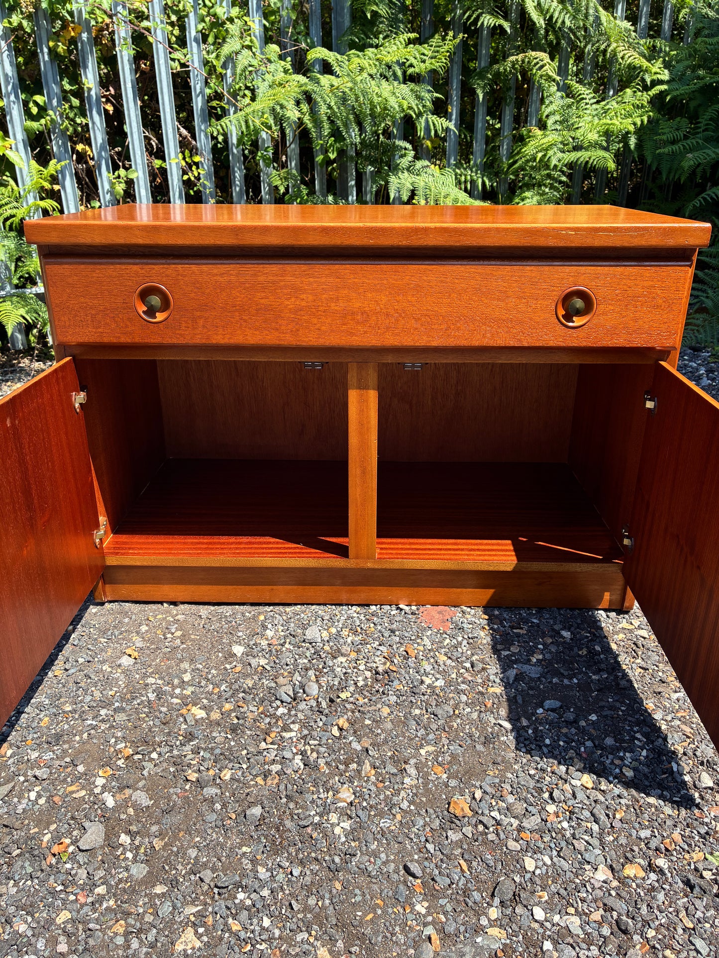 Mid-Century Teak Sideboard by Jentique | Vintage Danish Style Compact Cabinet | Retro Hallway Storage Cupboard