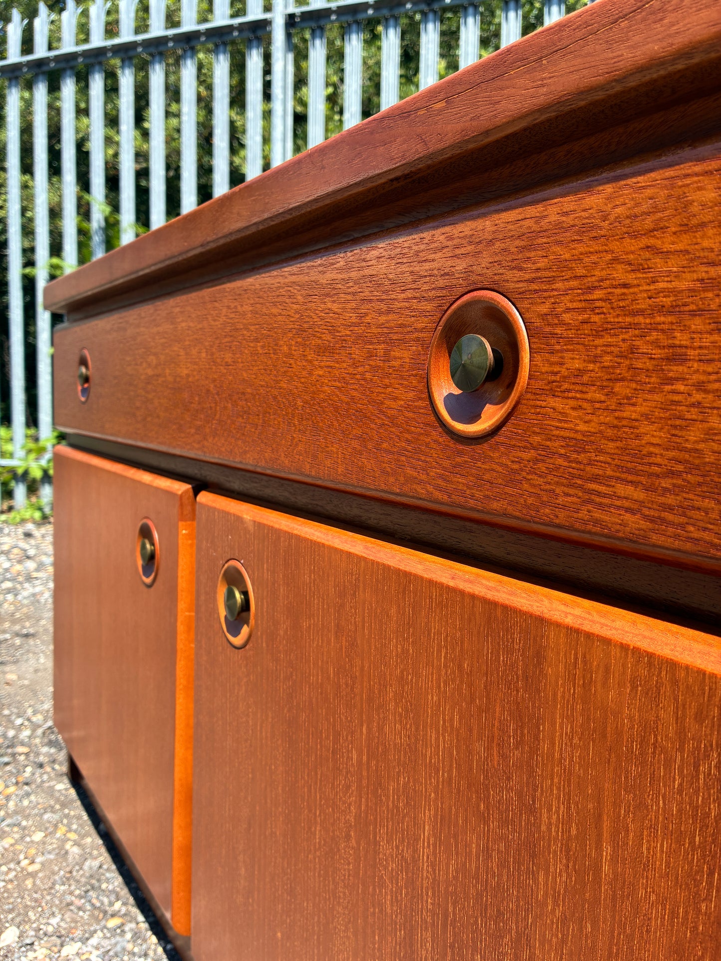 Mid-Century Teak Sideboard by Jentique | Vintage Danish Style Compact Cabinet | Retro Hallway Storage Cupboard