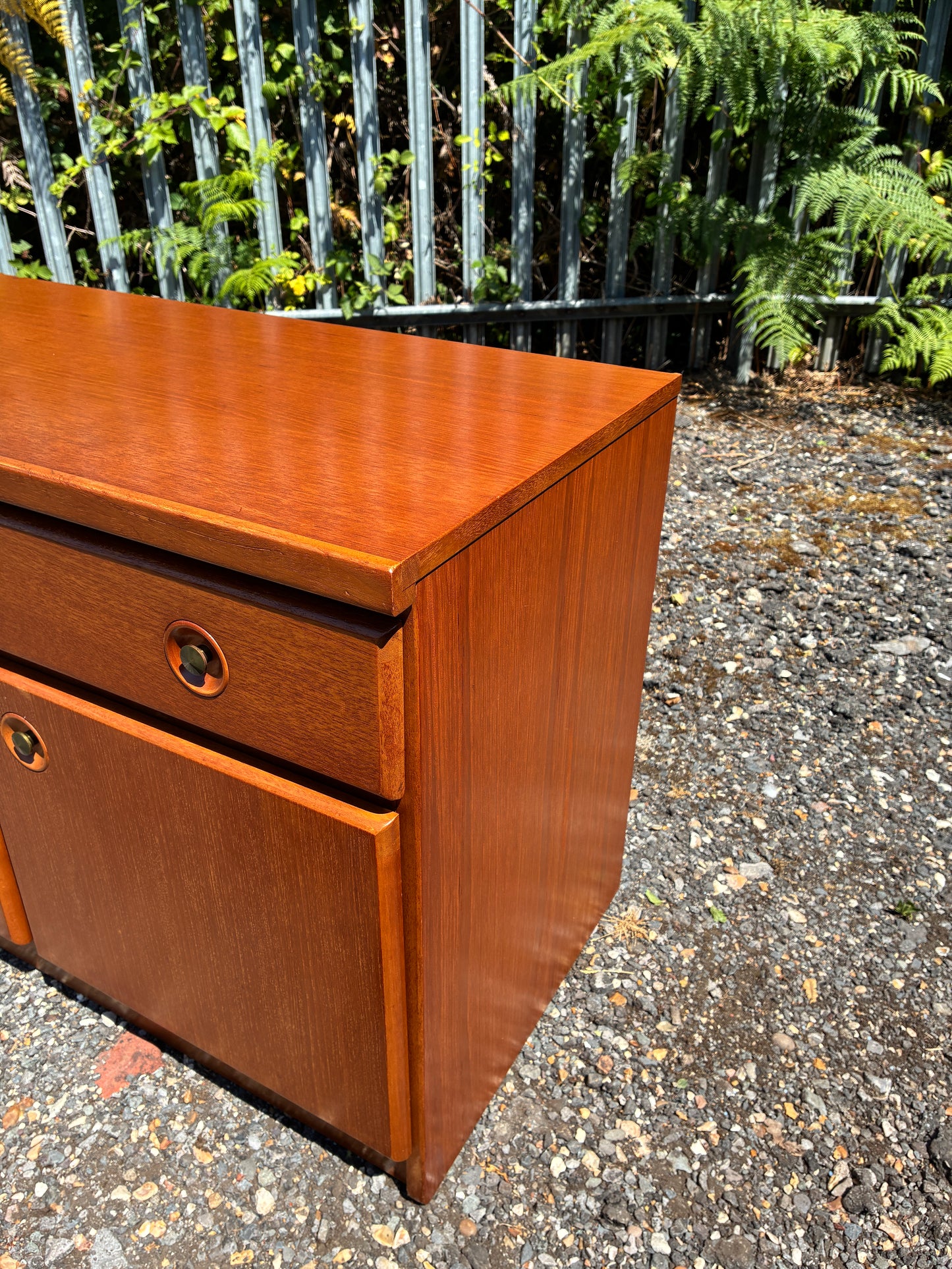 Mid-Century Teak Sideboard by Jentique | Vintage Danish Style Compact Cabinet | Retro Hallway Storage Cupboard