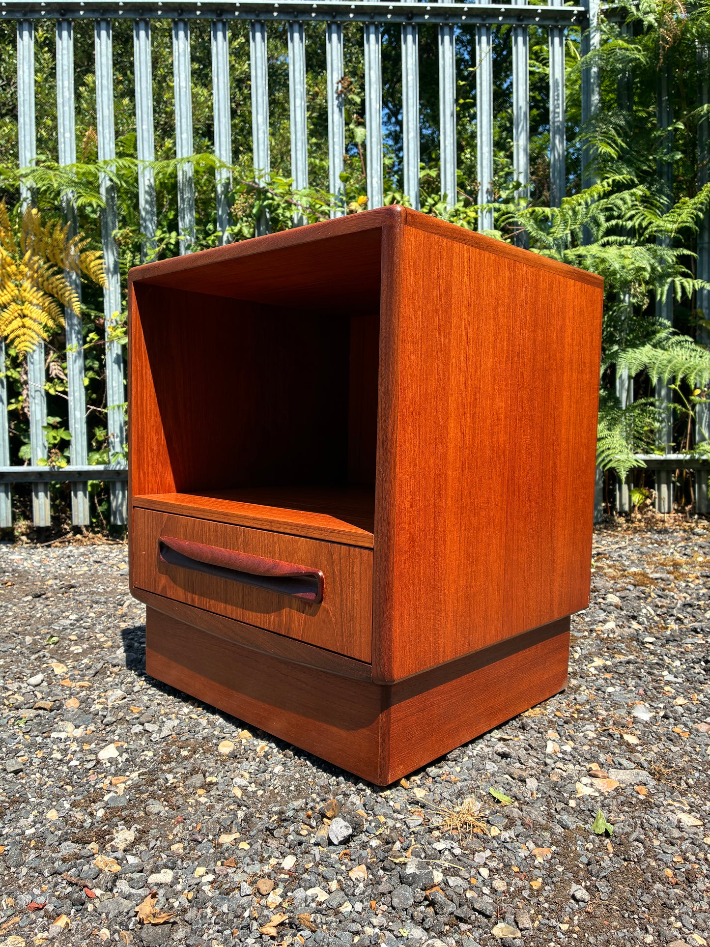 G Plan Fresco Teak Bedside Cabinet with Drawer & Open Shelf | Mid-Century Modern Bedside Table Vintage  | 46cm