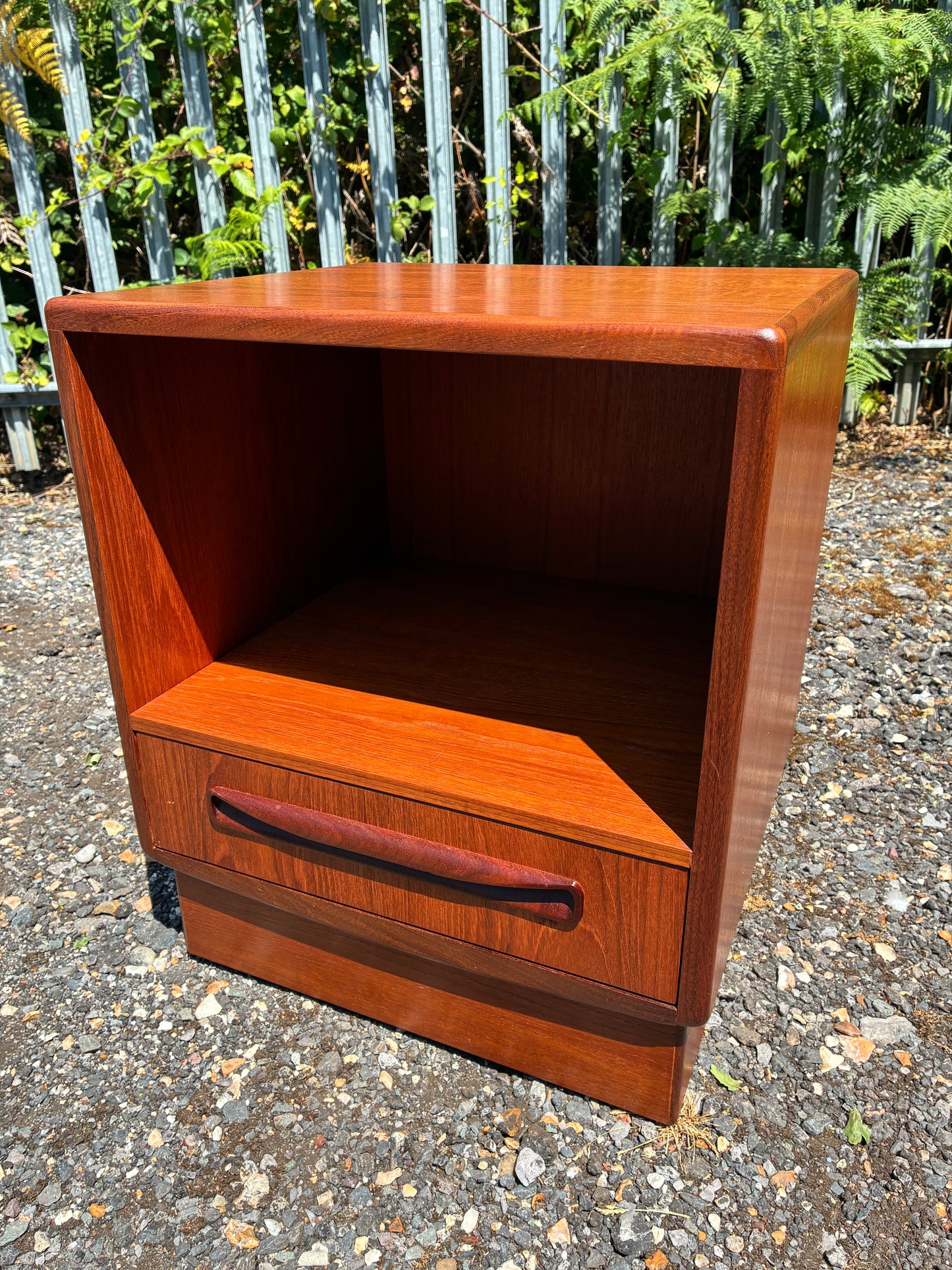 G Plan Fresco Teak Bedside Cabinet with Drawer & Open Shelf | Mid-Century Modern Bedside Table Vintage  | 46cm