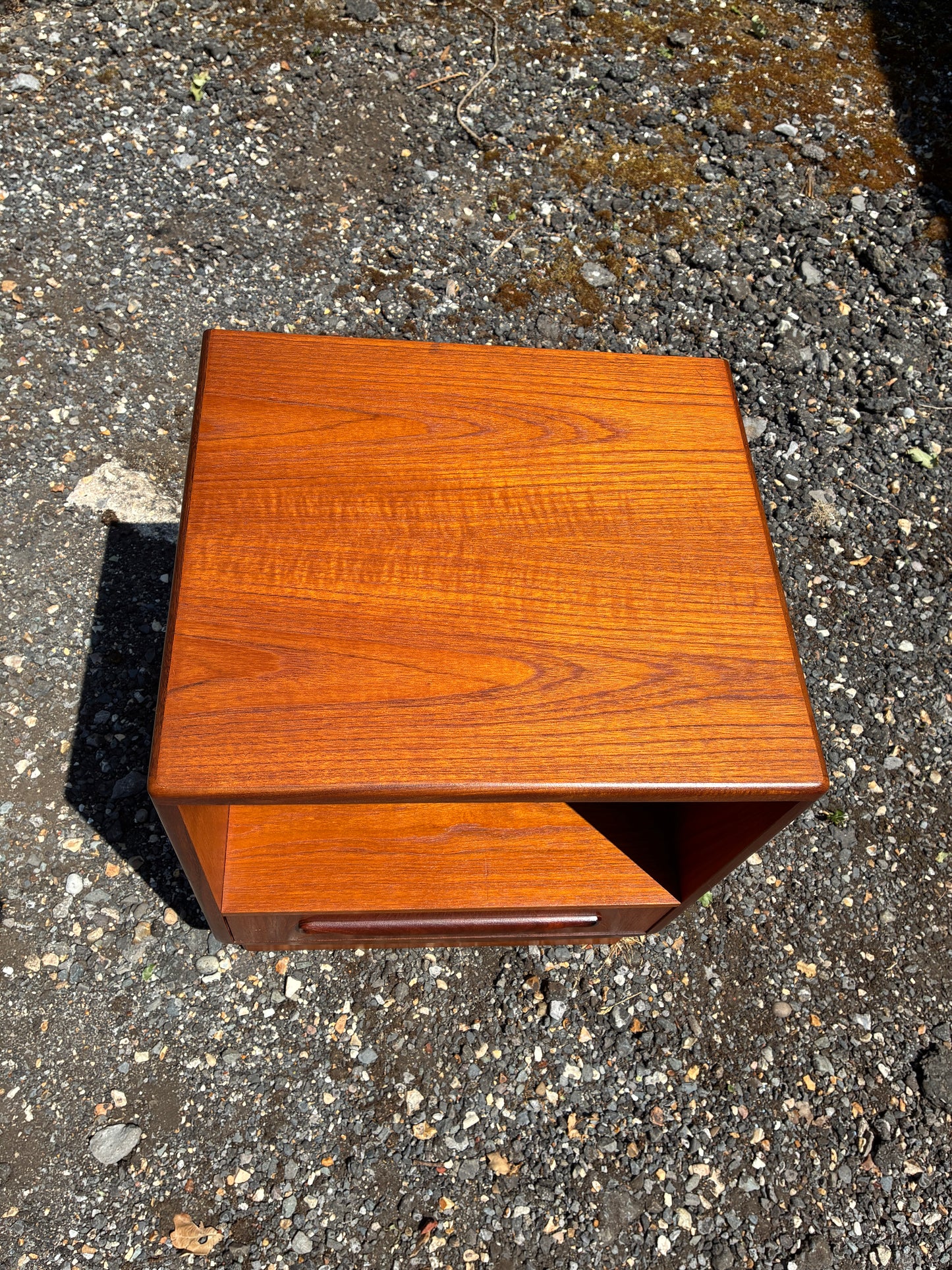 G Plan Fresco Teak Bedside Cabinet with Drawer & Open Shelf | Mid-Century Modern Bedside Table Vintage  | 46cm