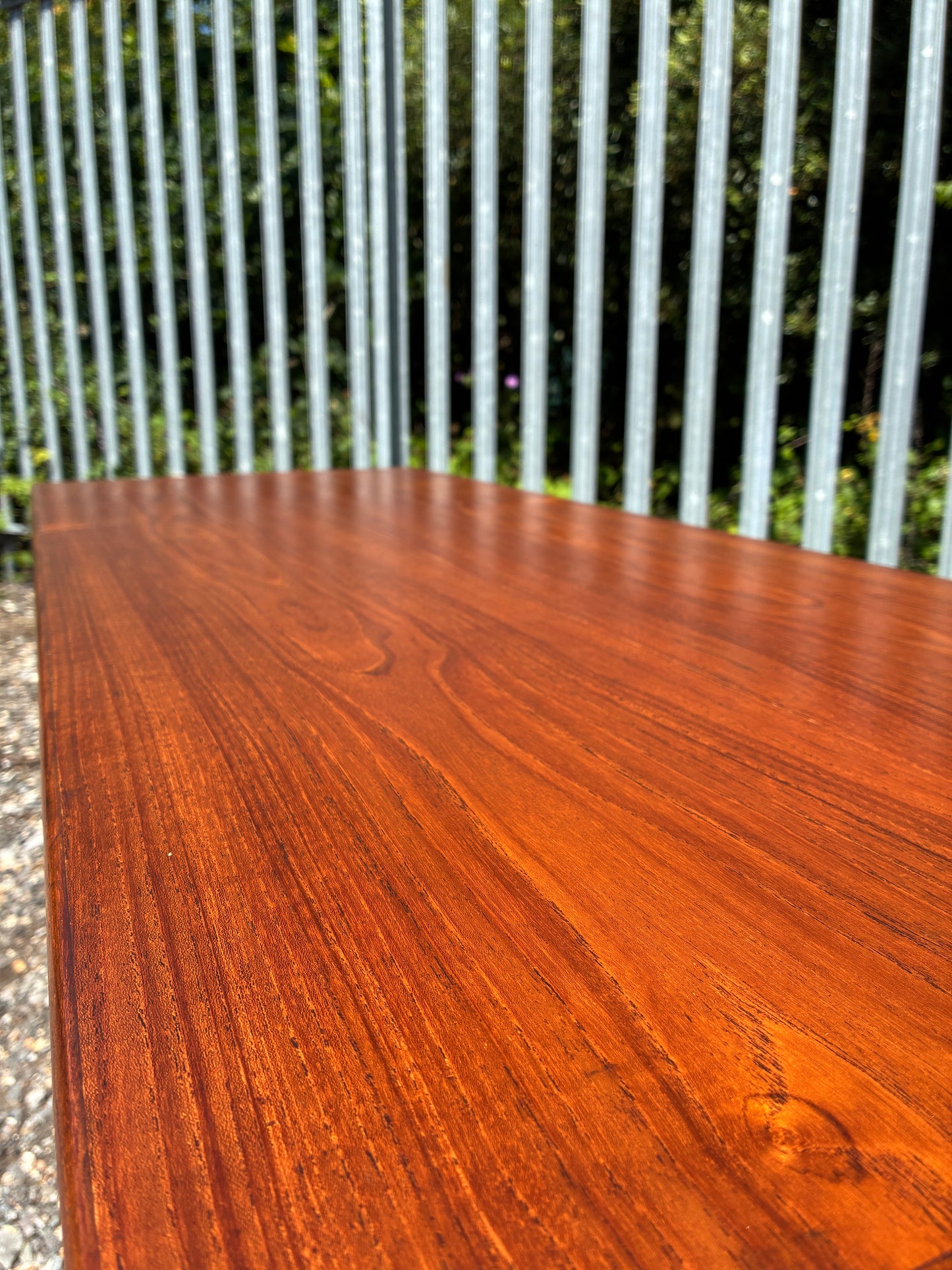 Danish Mid-Century Teak Coffee Table with Magazine Shelf | Vintage Scandinavian Modern Sofa Table | 124cm