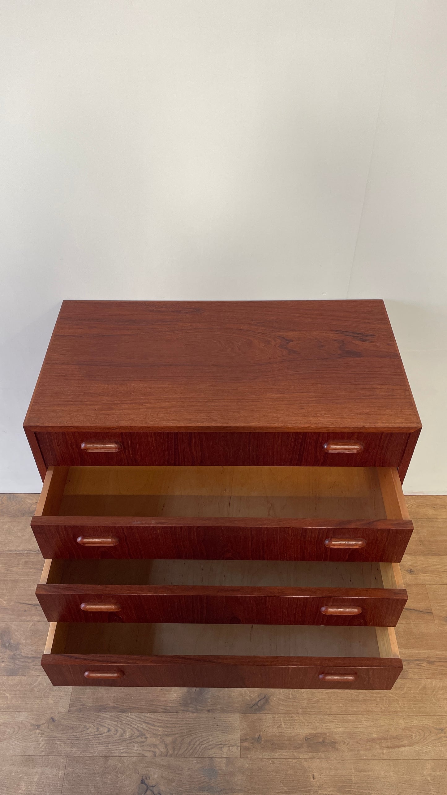 Mid-Century Danish Teak Chest of Drawers | 4 Drawer Scandinavian Storage Cabinet