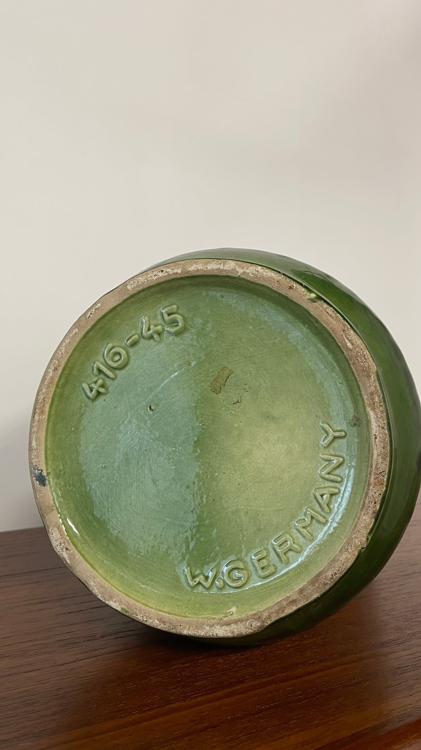 Mid-Century West German Green Ceramic Jug Vase | 45cm | W. Germany