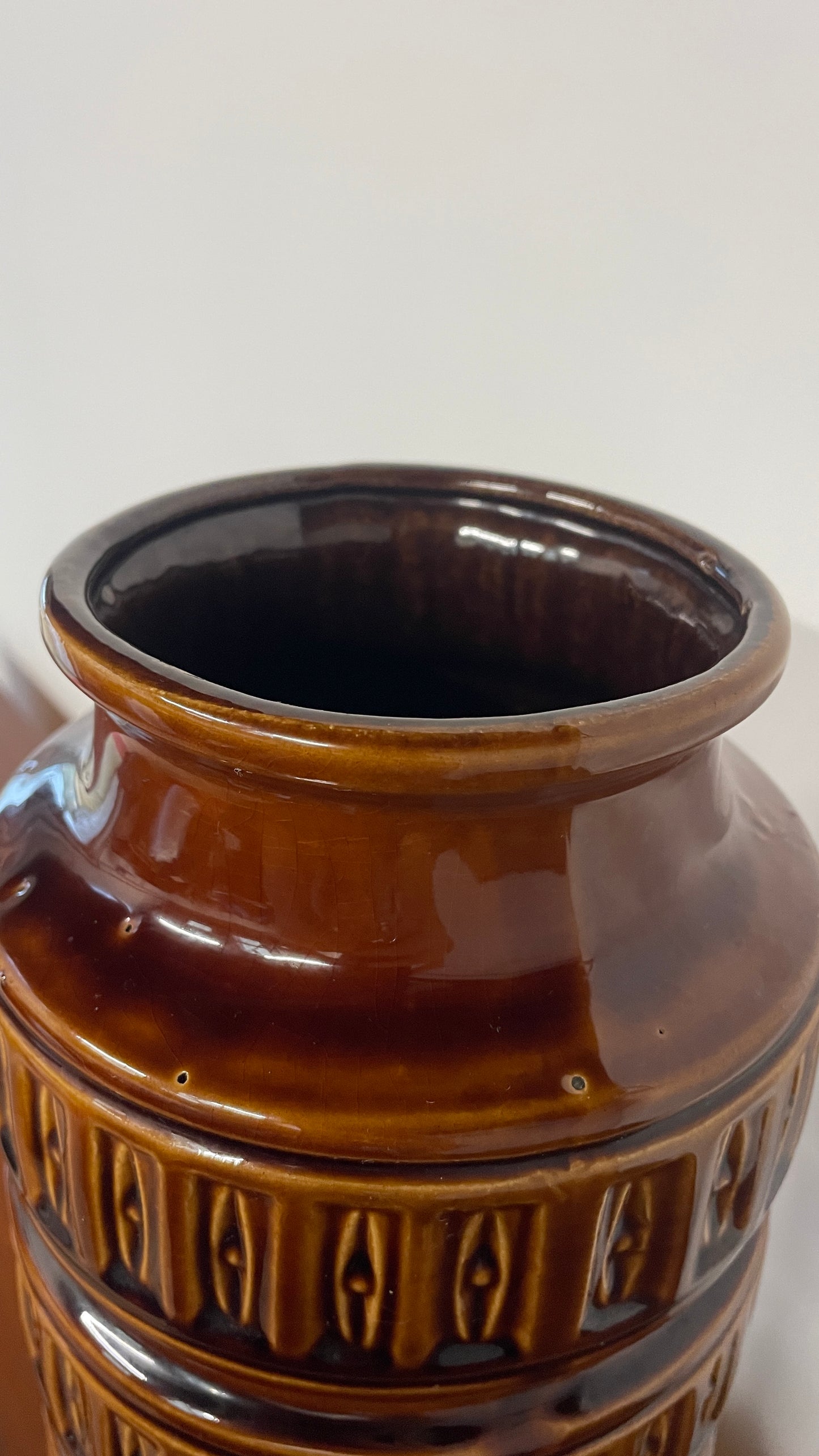 Large Mid-Century West German Brown Vase | W. Germany 268-40 | 40cm